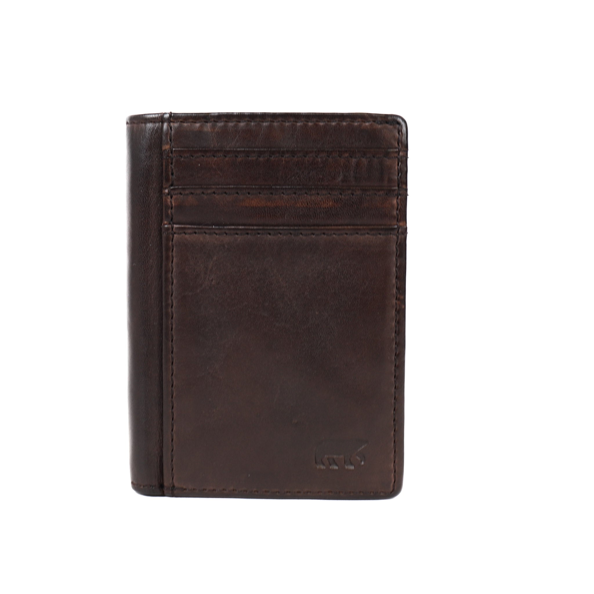 Card holder with banknote compartment 'Michel' dark brown