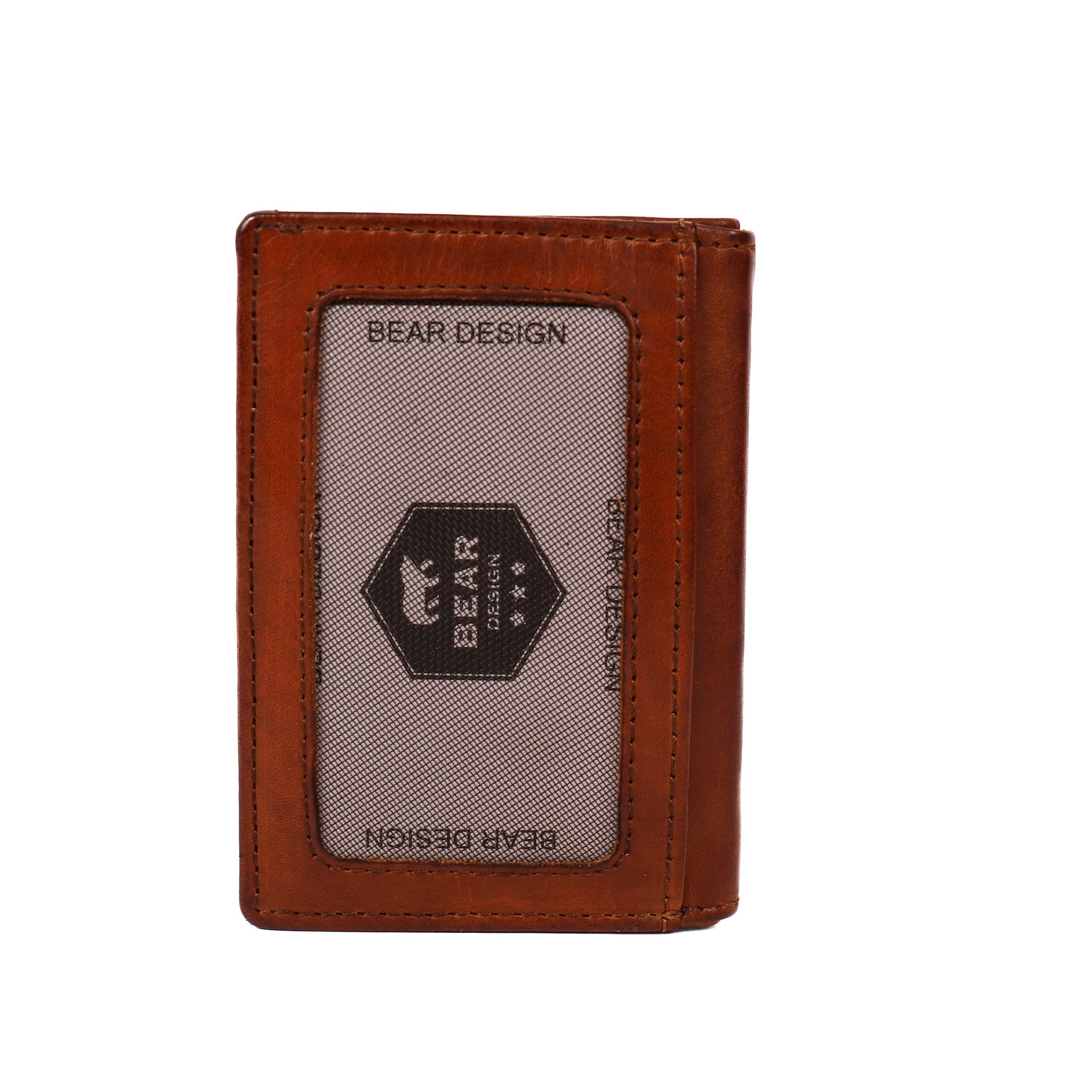 Card holder with banknote compartment 'Michel' cognac