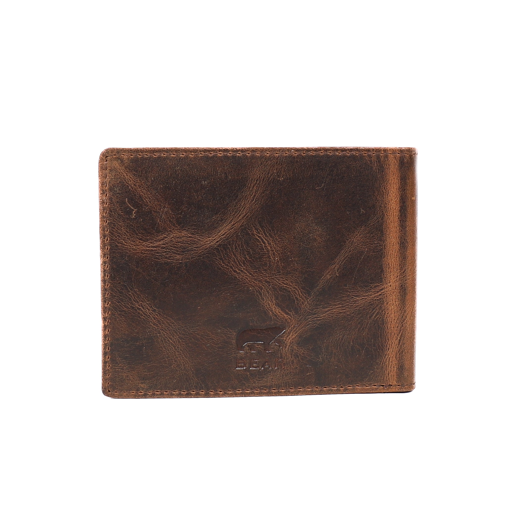 Billfold 'Roy' vintage bruin