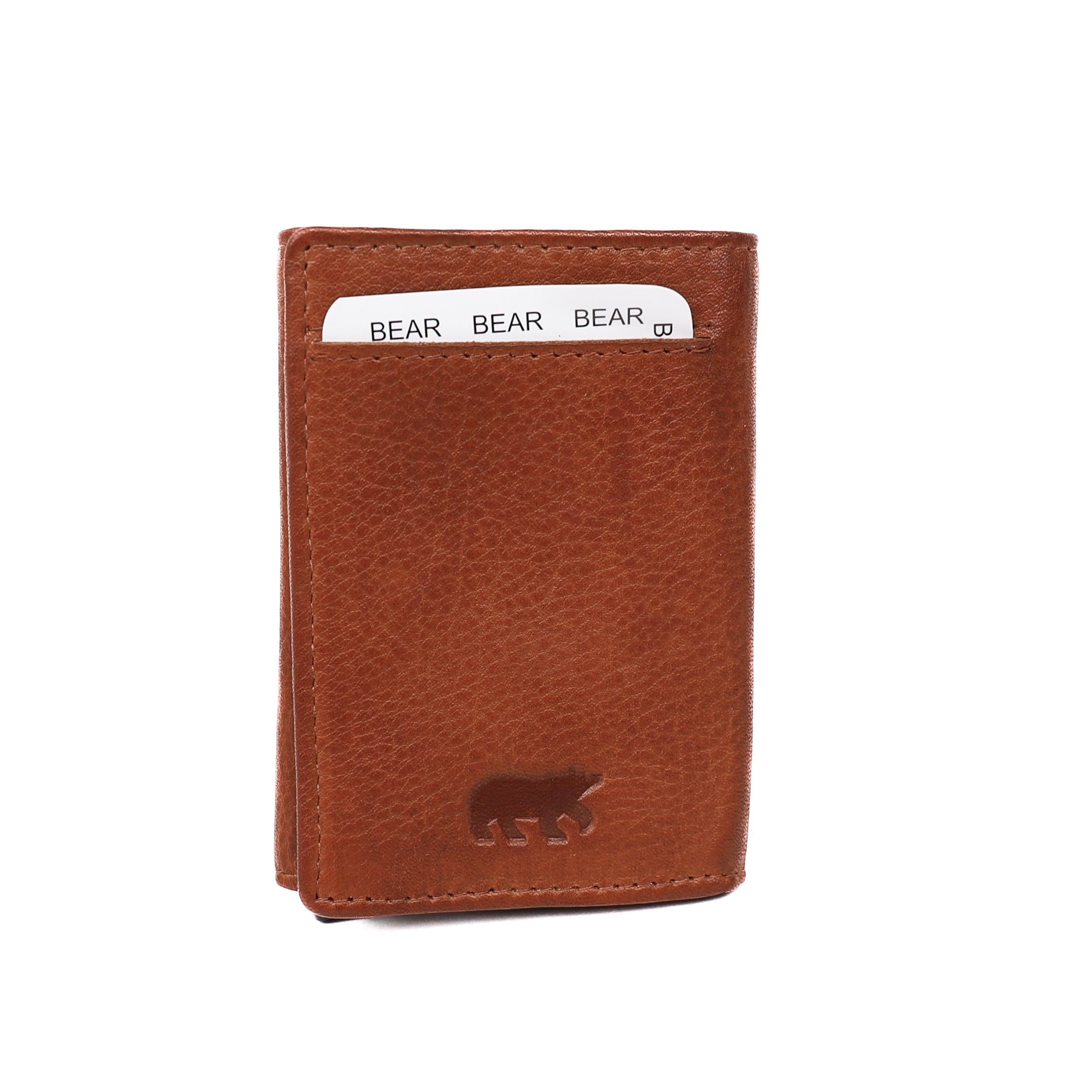 Card holder 'Andrew' cognac