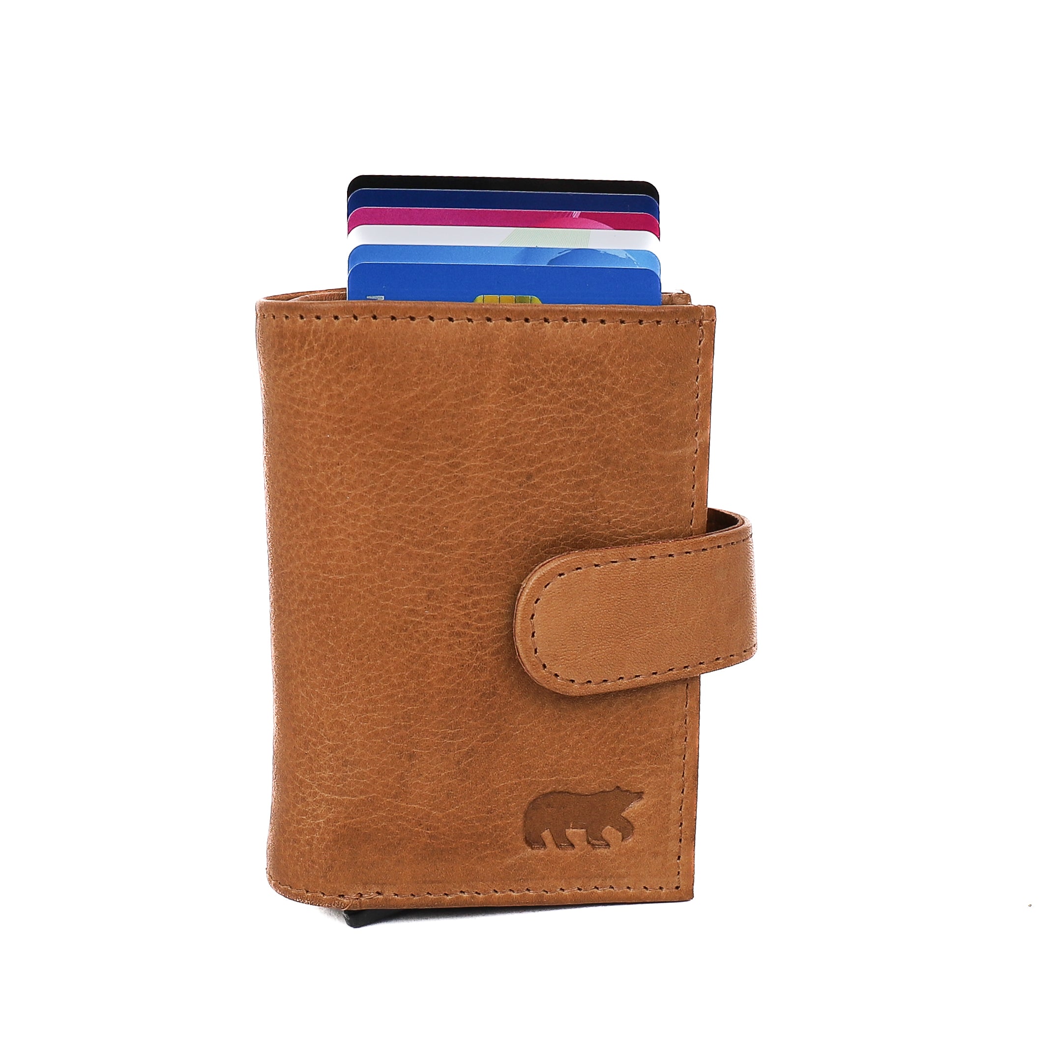 Double card holder 'Eric' taupe