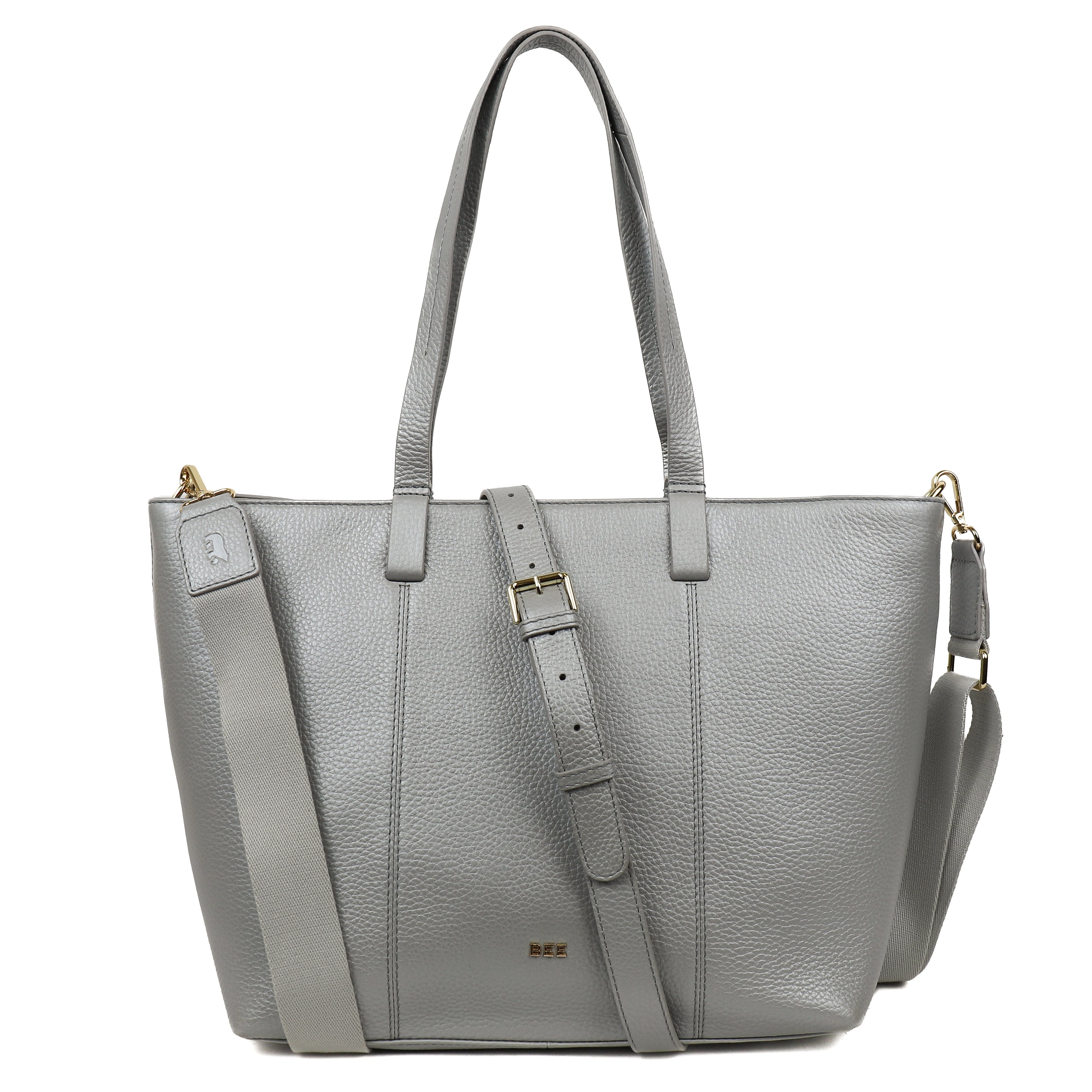 Grote shopper 'Maya' Metallic Silver