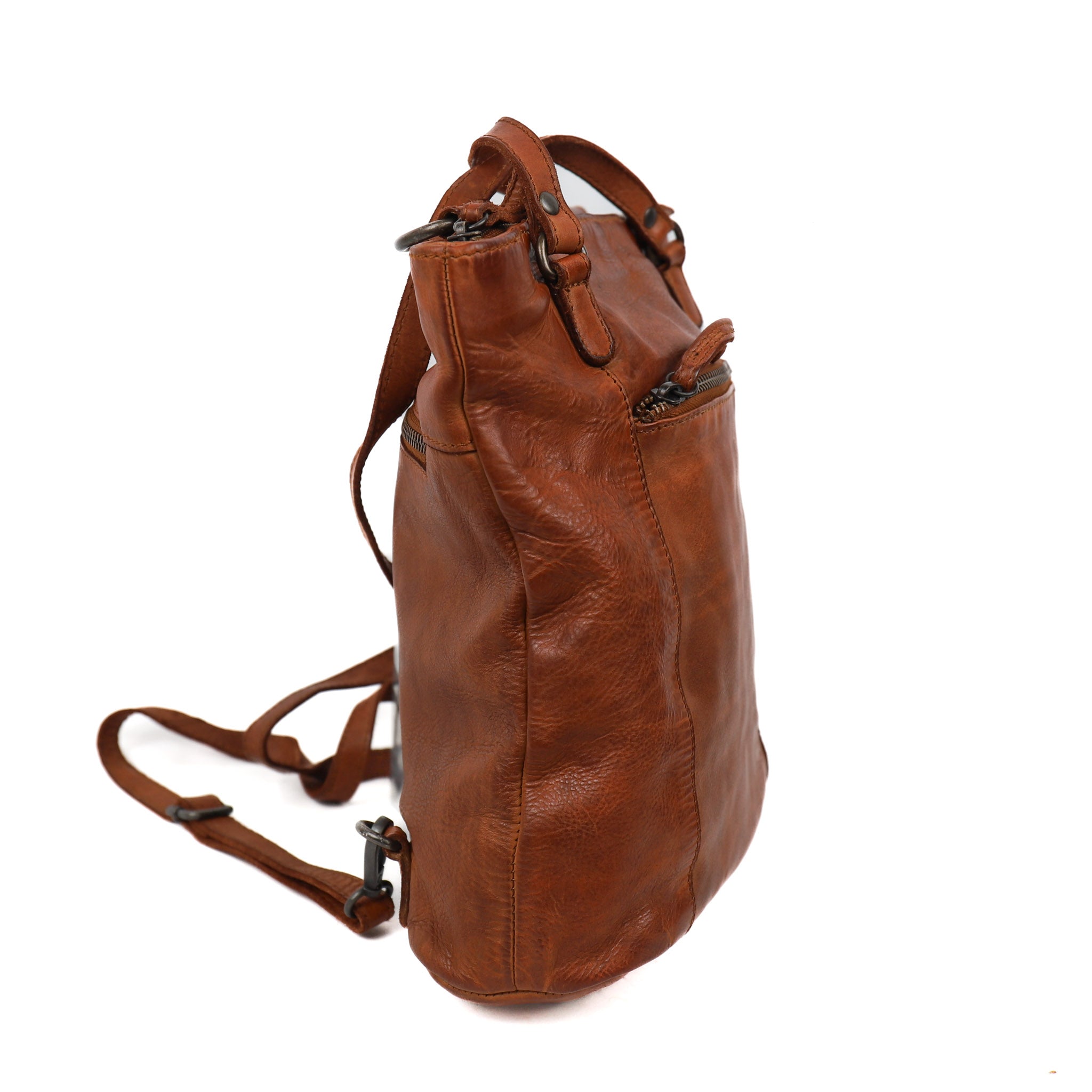 Backpack/shoulder bag 'Sandy' cognac