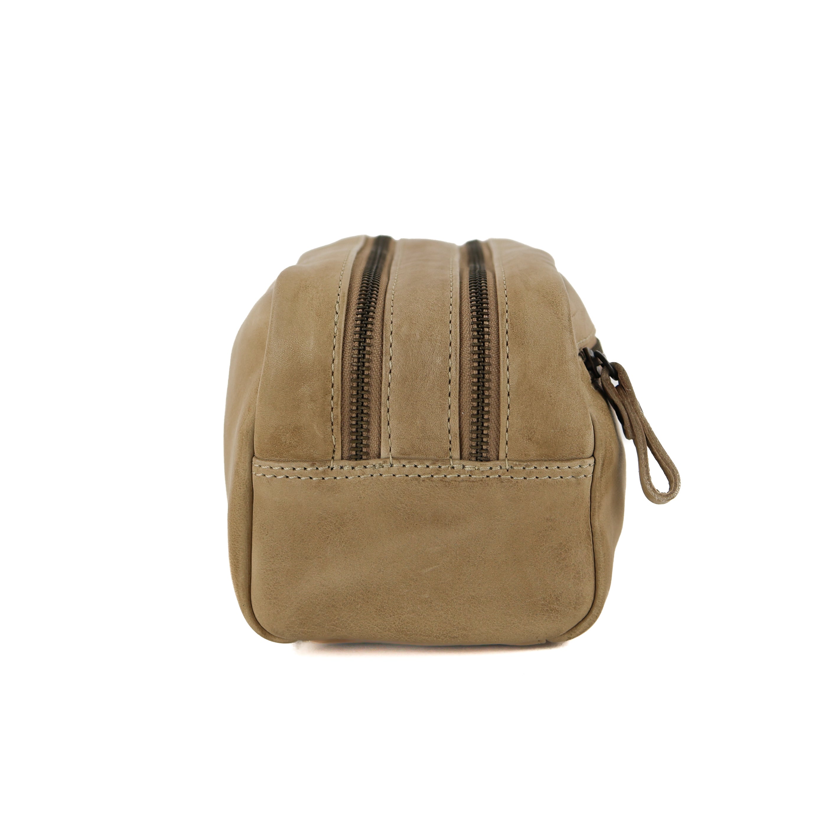 Toiletry bag with double compartment 'Bo' beige