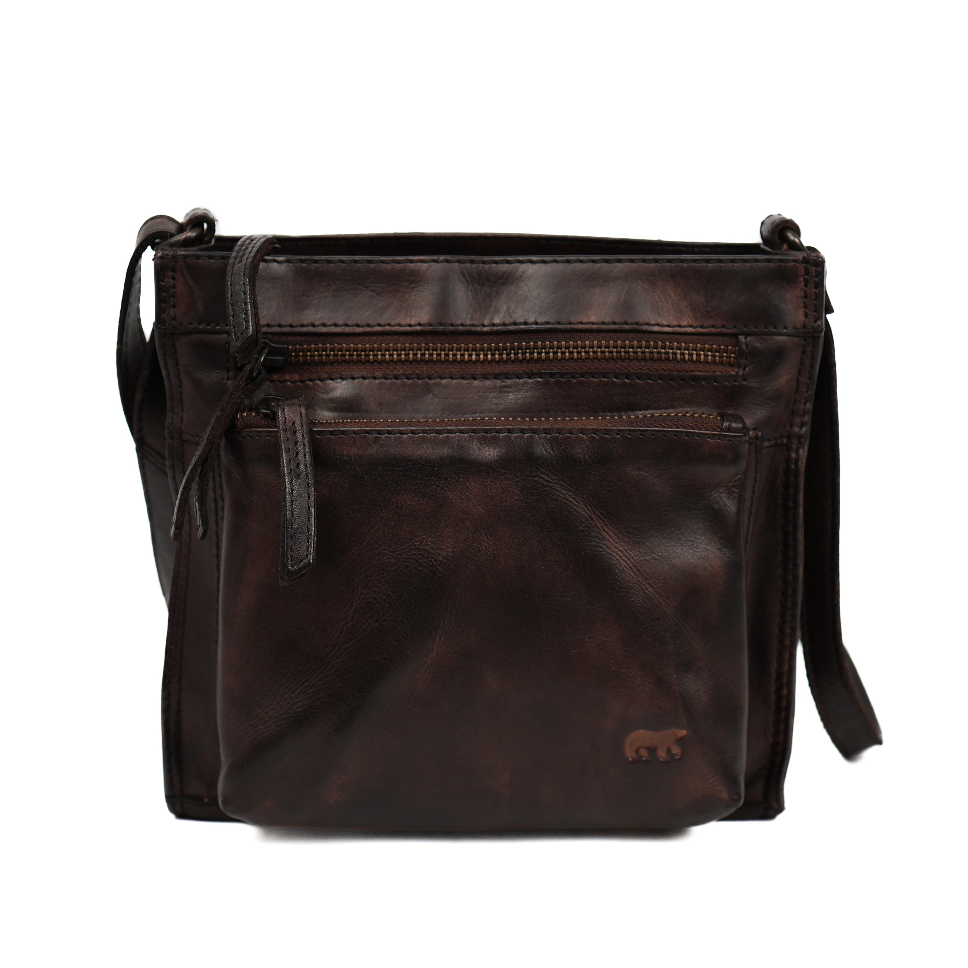 Shoulder bag 'Davita' dark brown