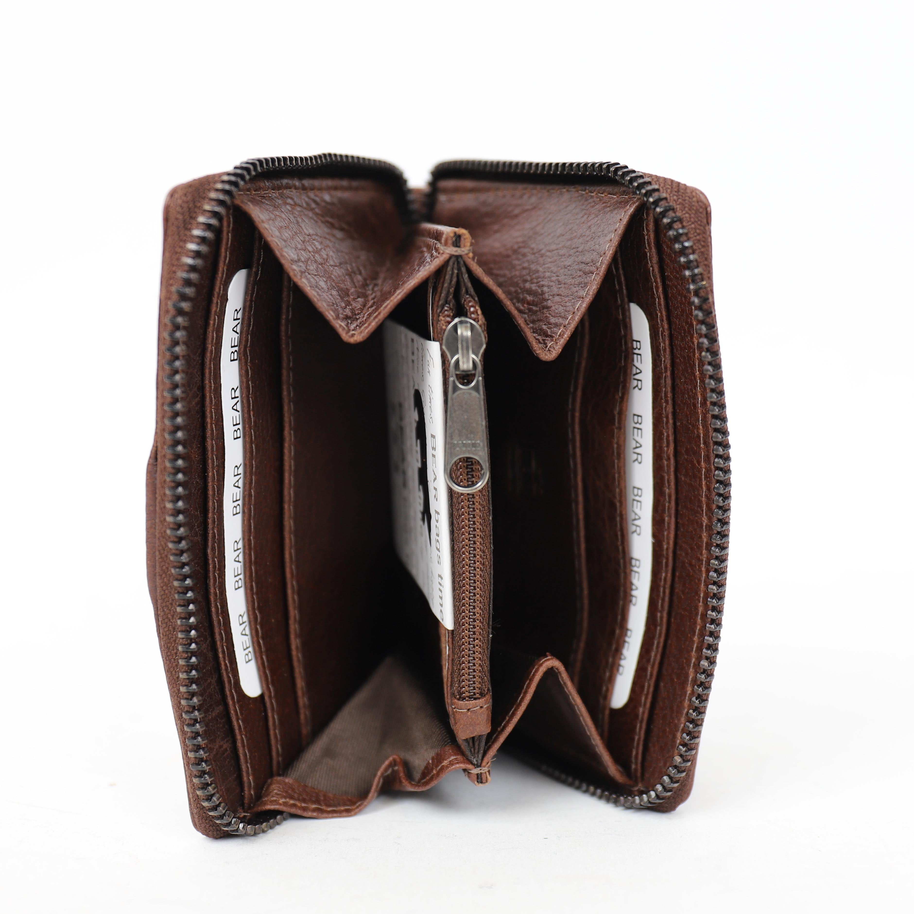 Zip wallet 'Yanet' brown/stripe