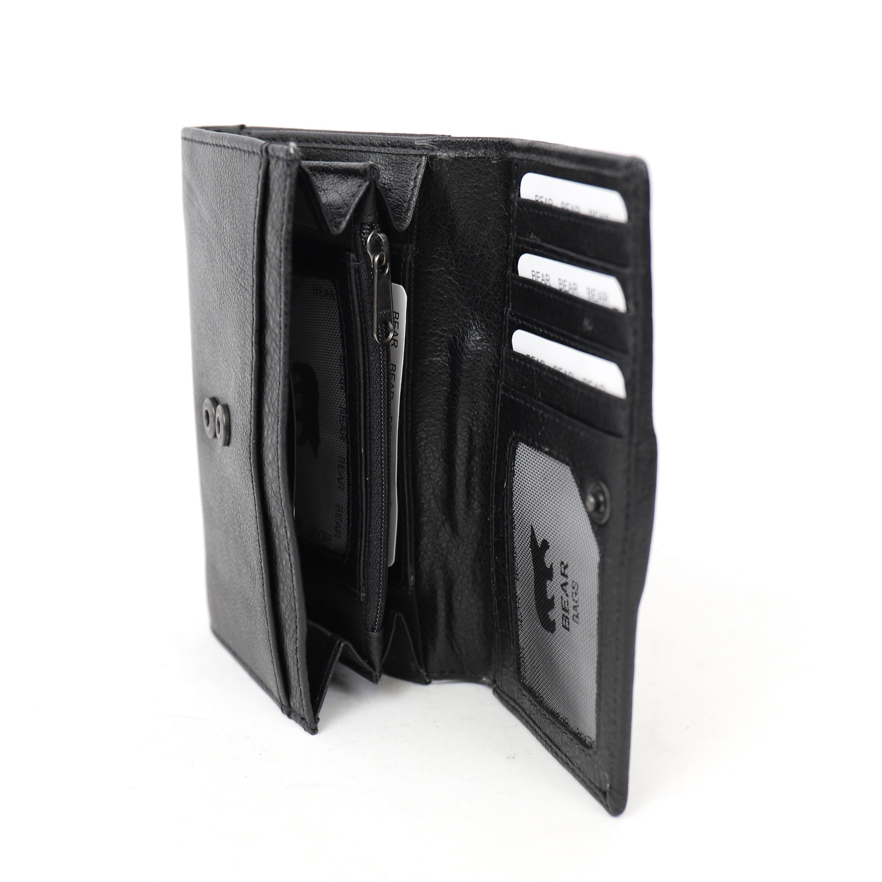 Wrap wallet 'Sweety' XL black/stripe