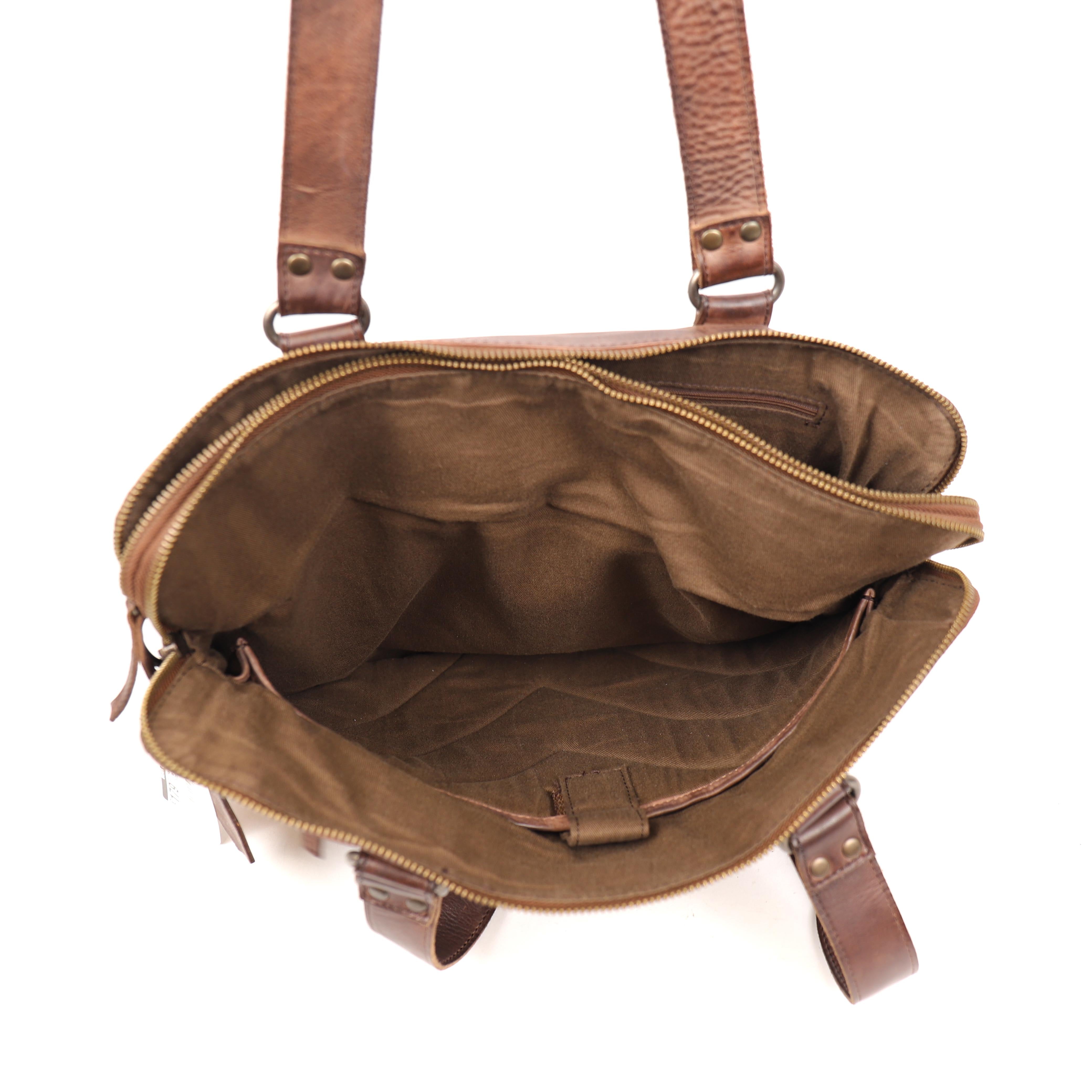 Hand/shoulder bag 'Lia' dark brown - CL 35220