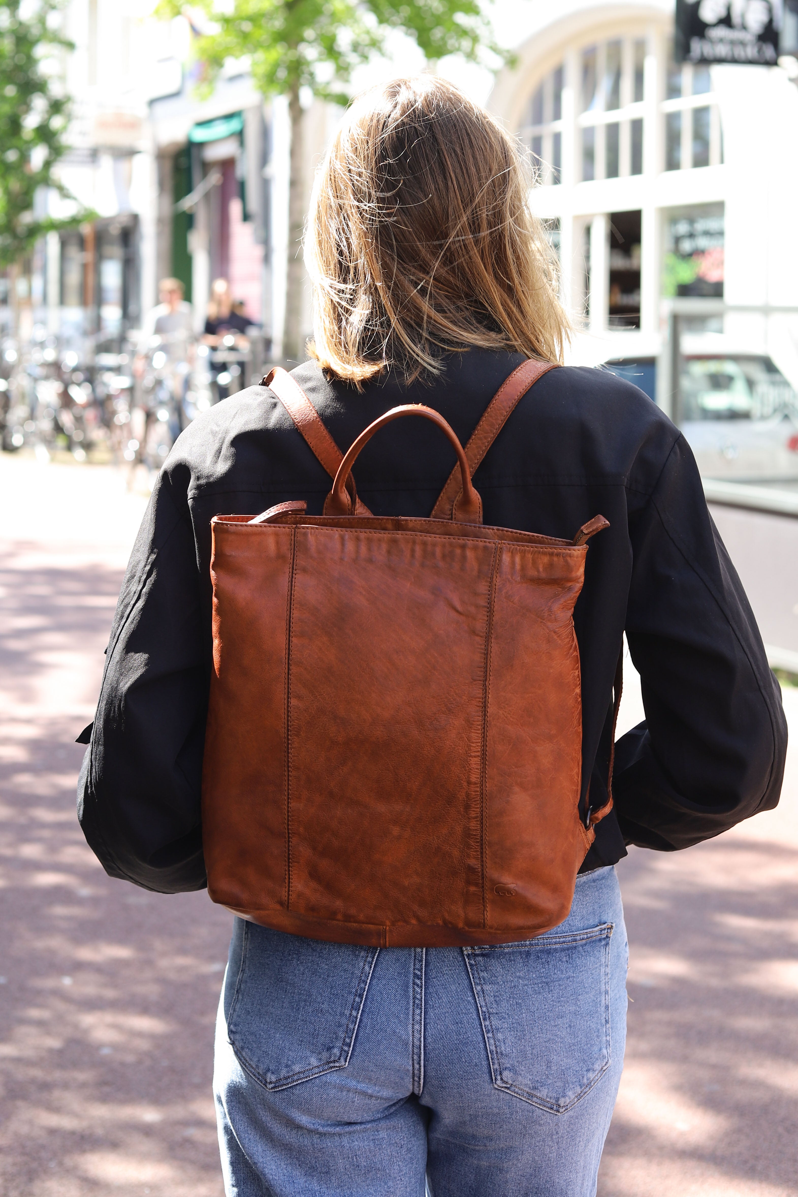 Cognac backpack clearance