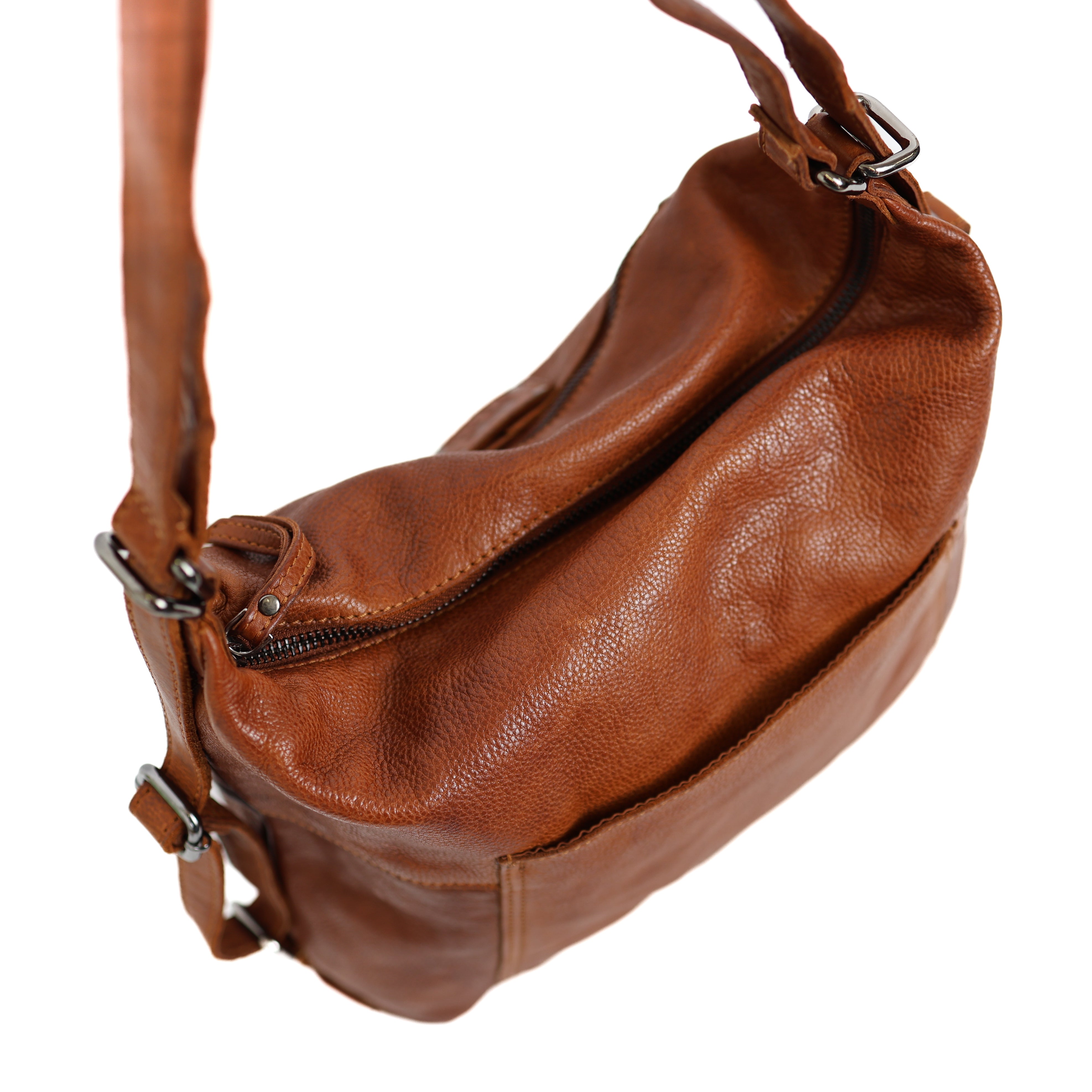 Rugzak/handtas 'Veerle' cognac