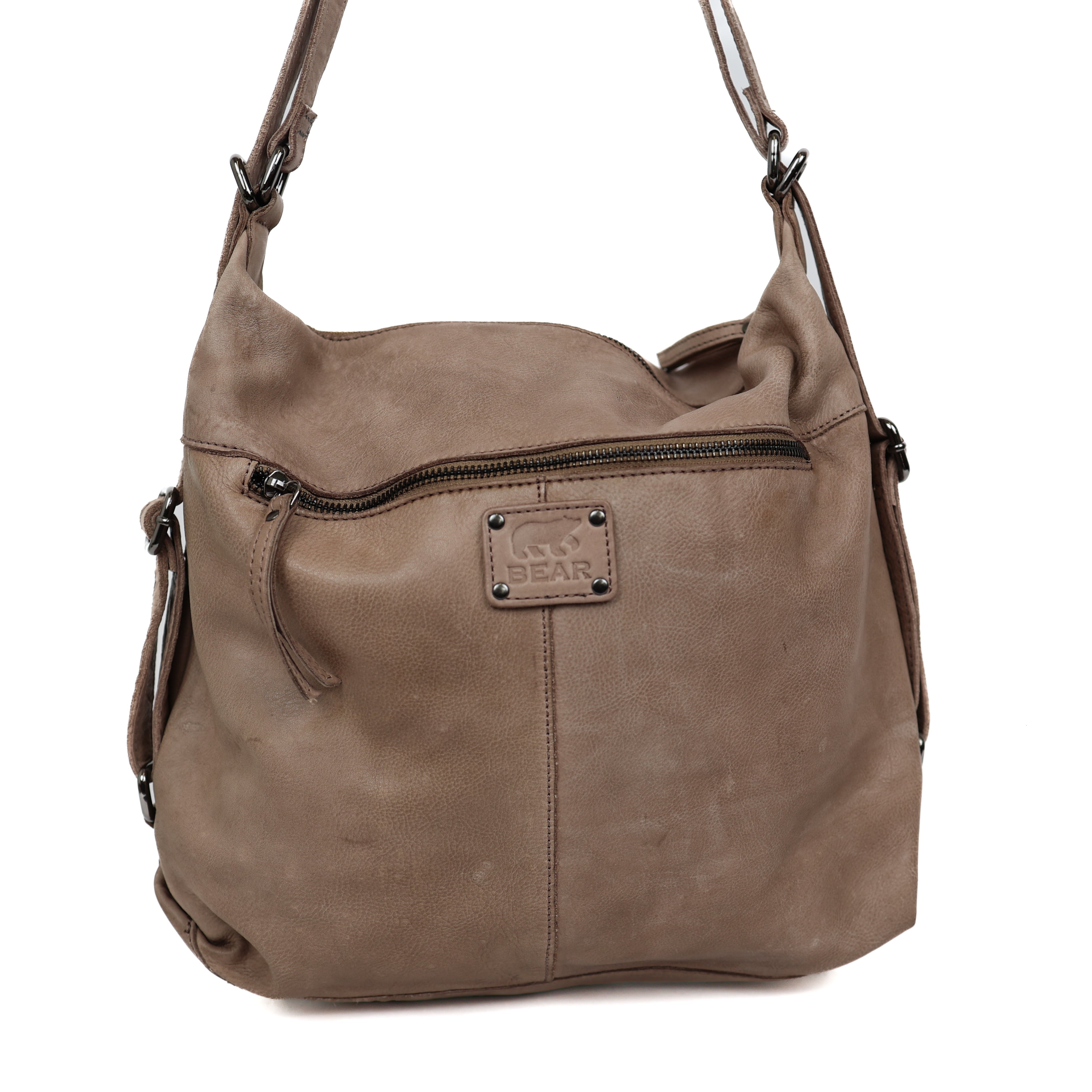 Rugzak/handtas 'Veerle' taupe