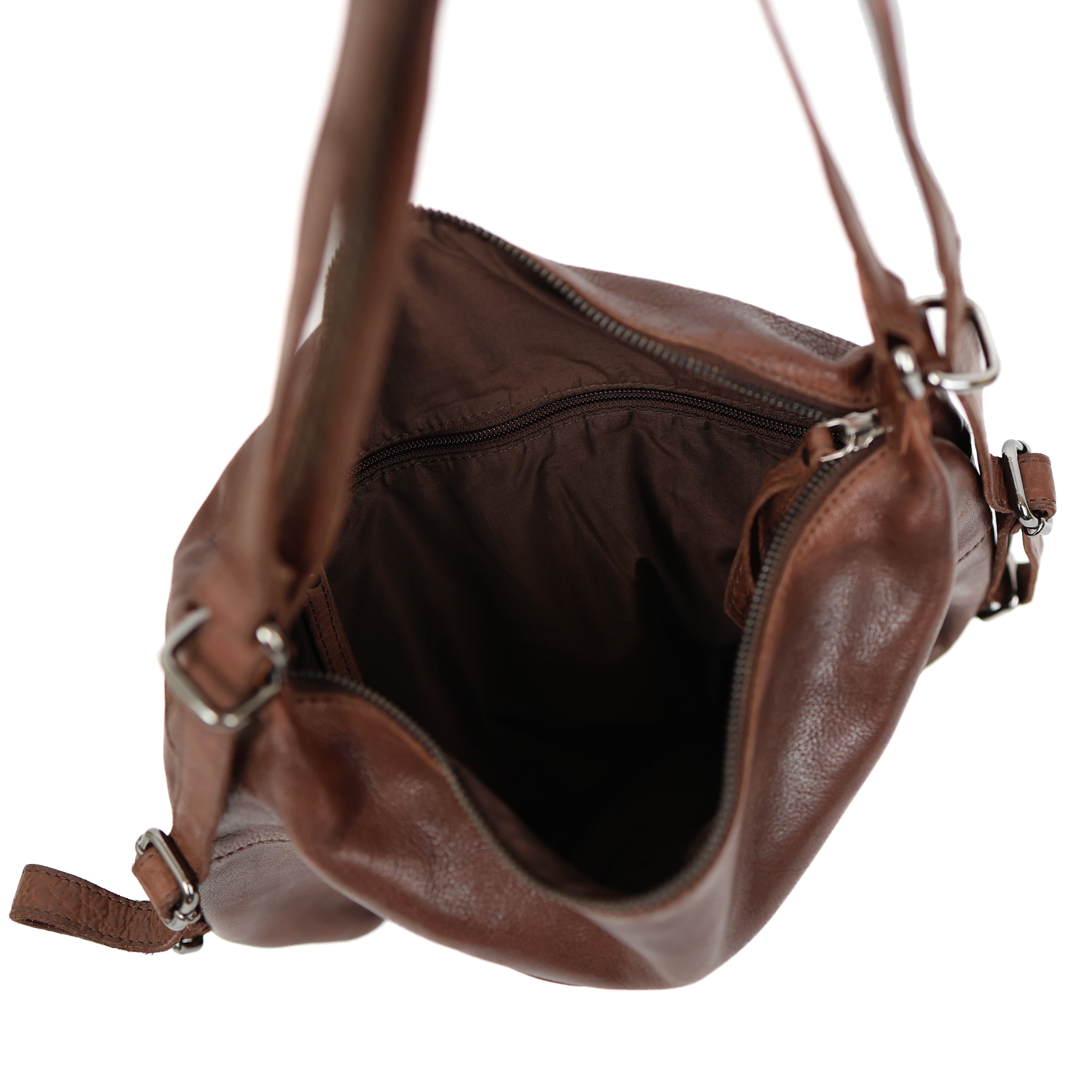Backpack/handbag 'Veerle' dark brown