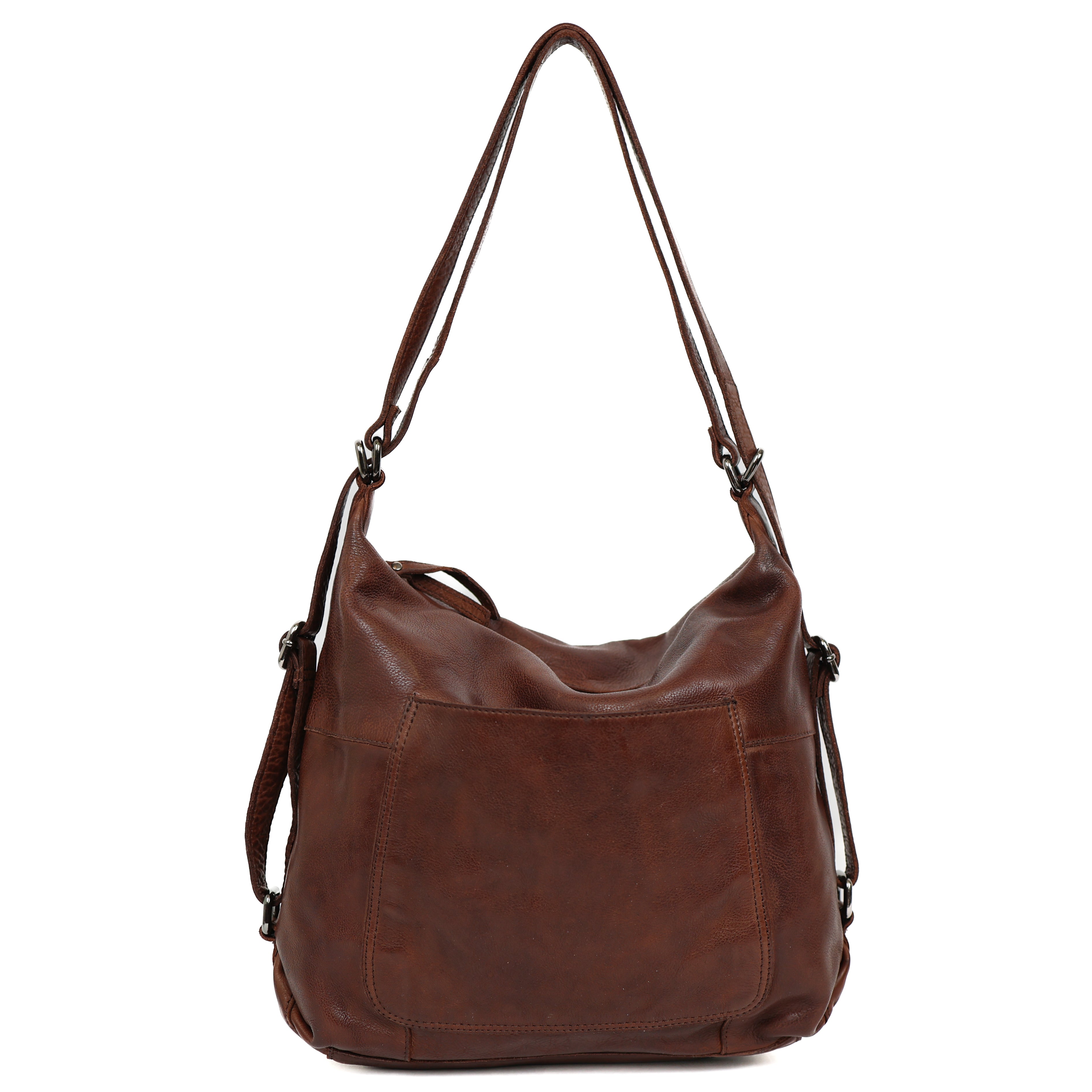 Backpack/handbag 'Veerle' dark brown