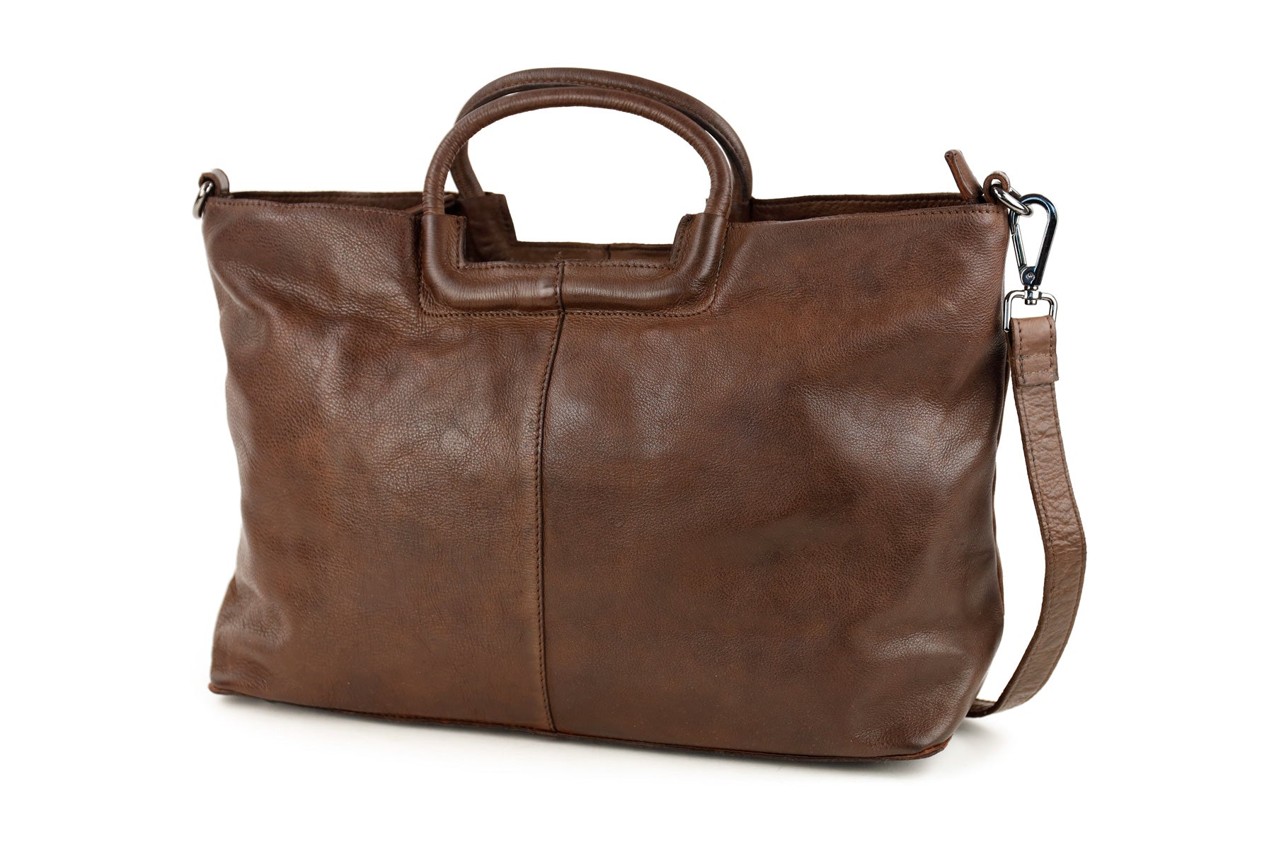 Hand/shoulder bag 'Jasmijn' L dark brown