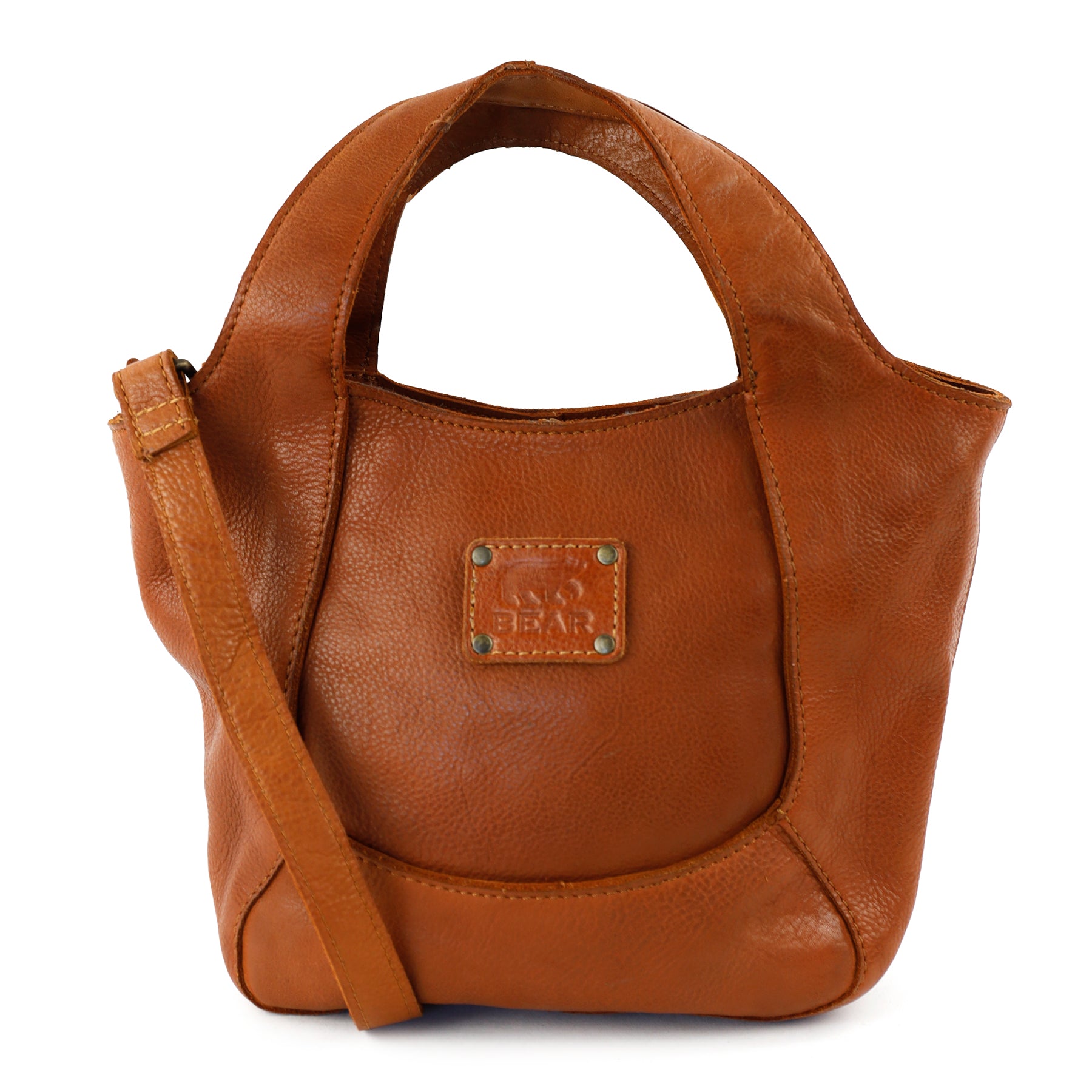 Klein hand-/schoudertasje 'Carol' cognac