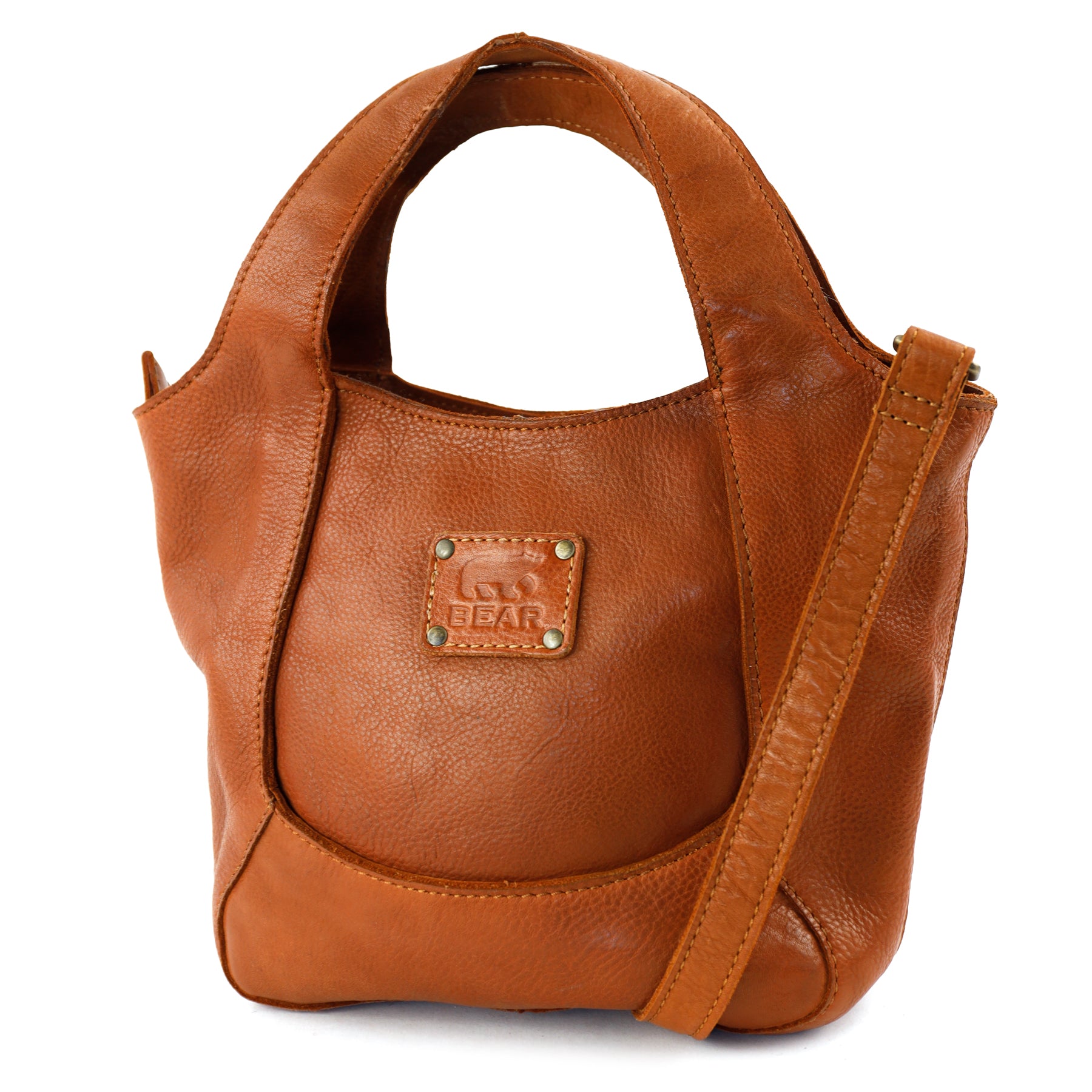 Klein hand-/schoudertasje 'Carol' cognac