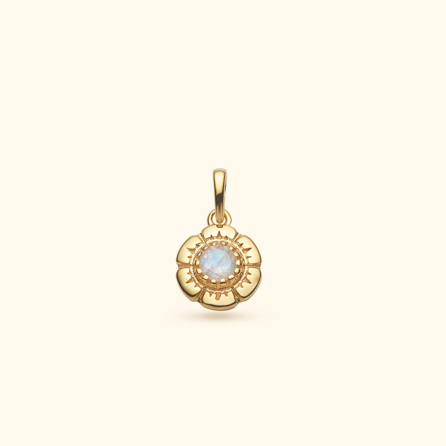 Vintage Moonstone Pendant | 14K Gold