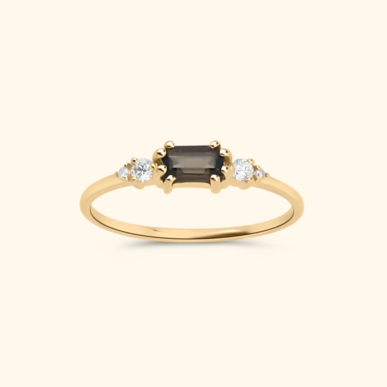 Noa Smoky Diamond ring | 9K