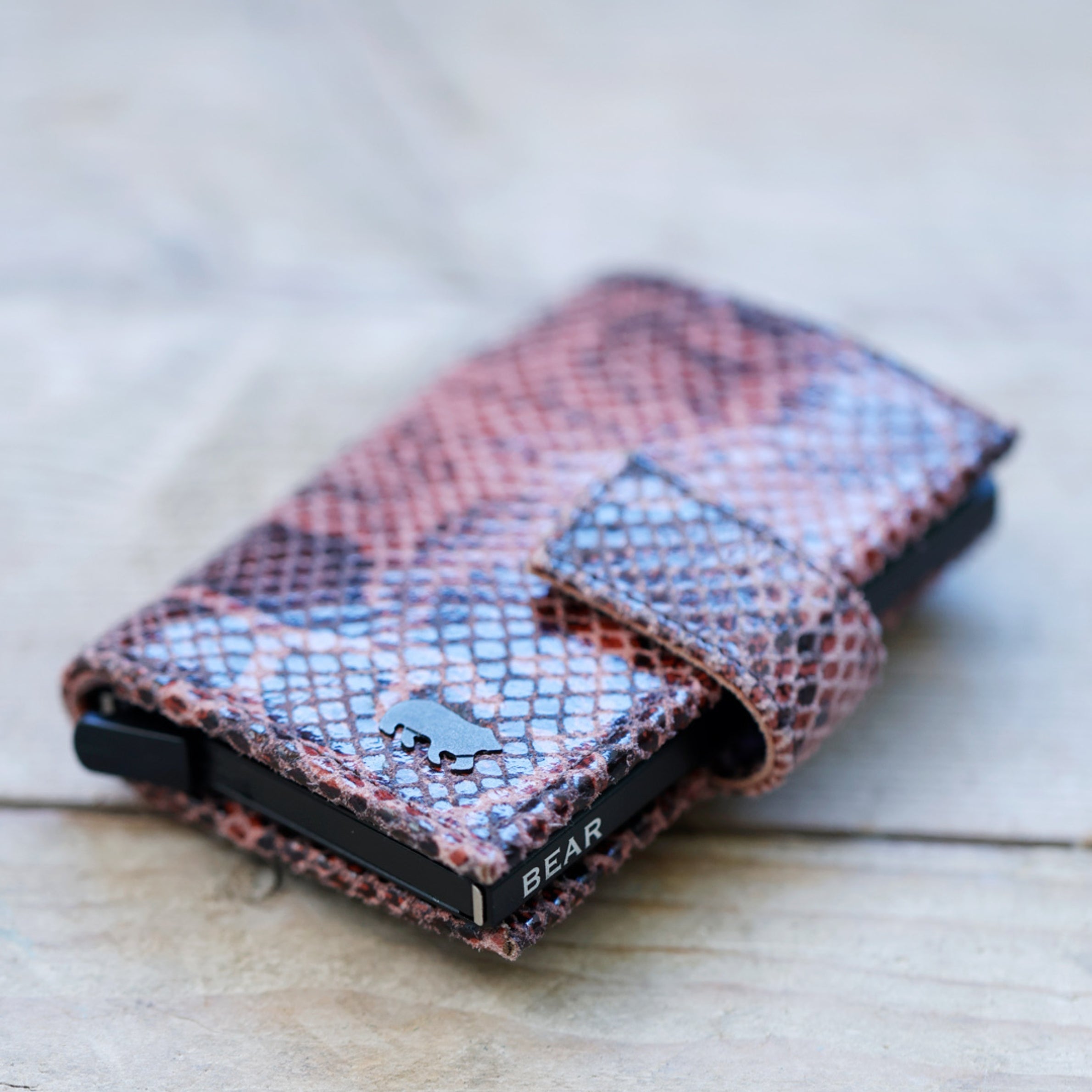 RFID Pasjeshouder 'Elsie' snake pink