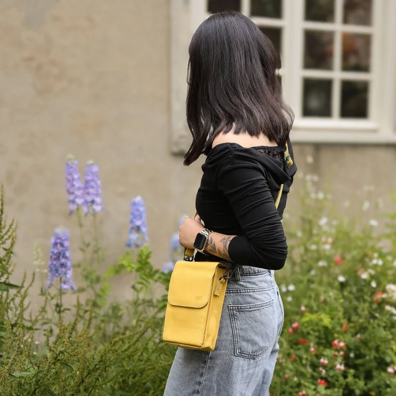 Suede shoulder bag 'Robbie' 2.0 choco