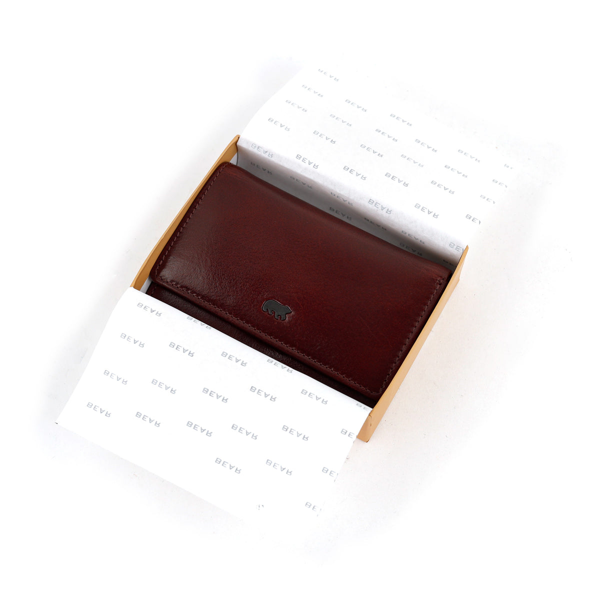 RFID Overslag portemonnee 'Flappie' lakleer mellow