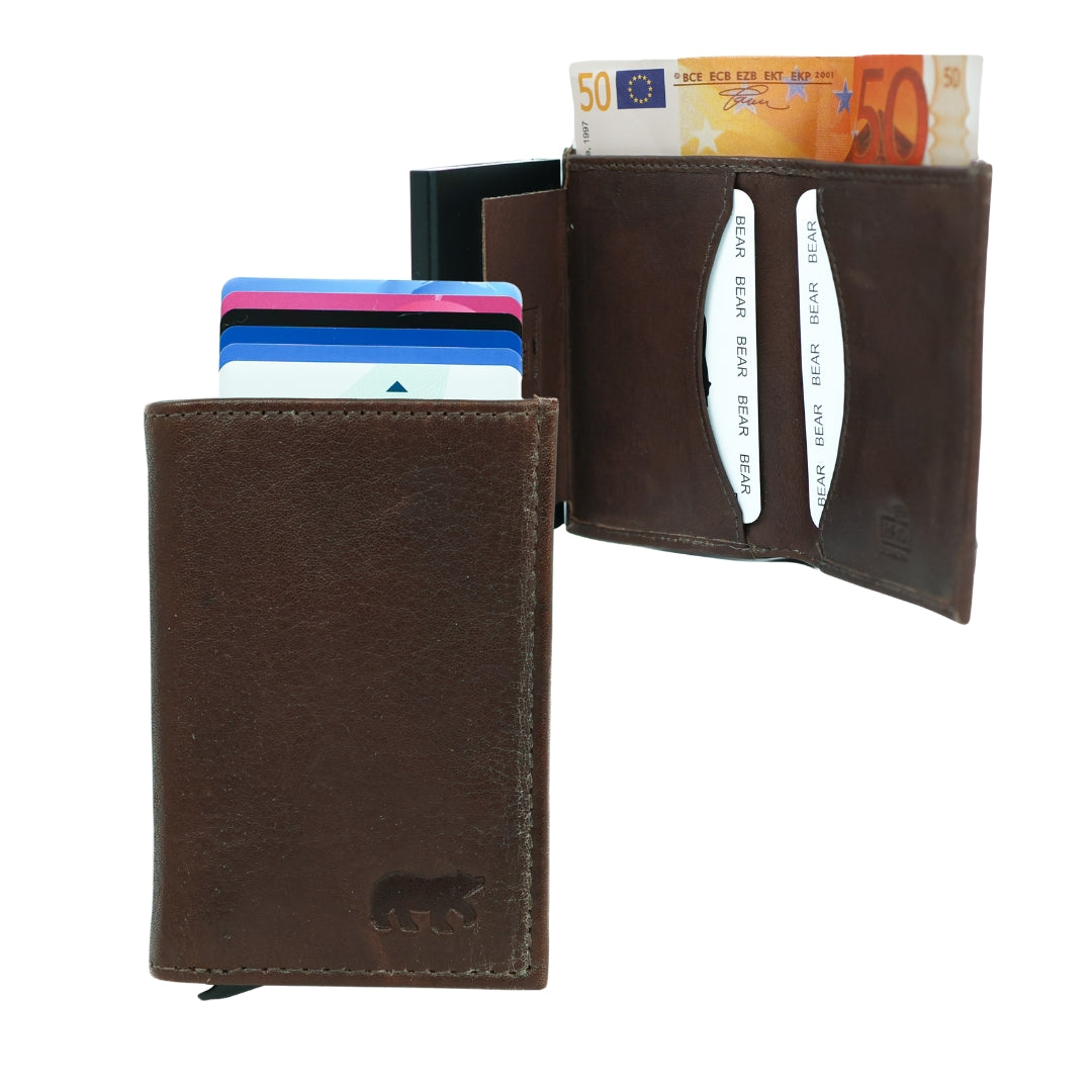 Card holder 'Frits' dark brown