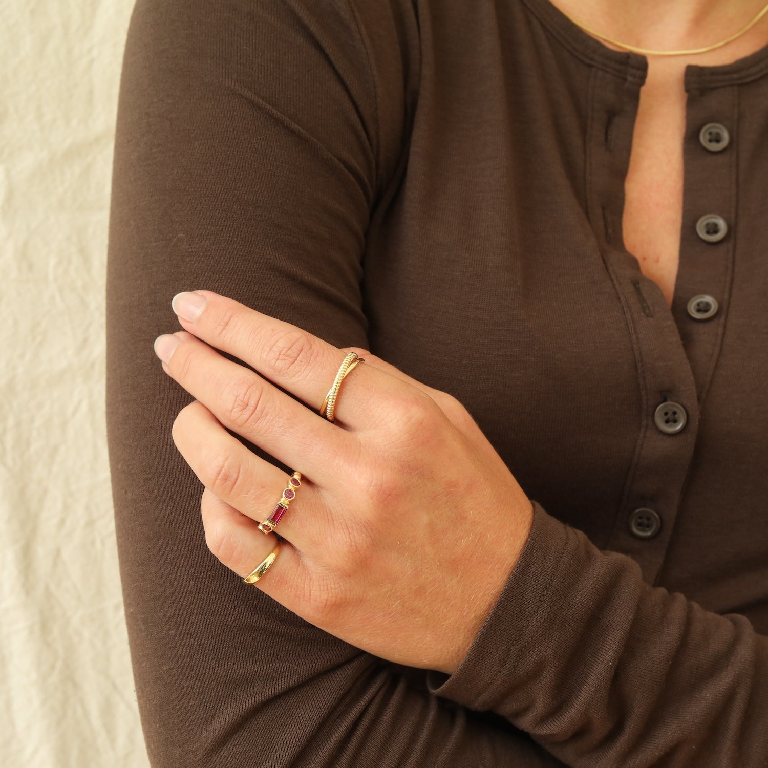 Rhodolite Stacking ring 