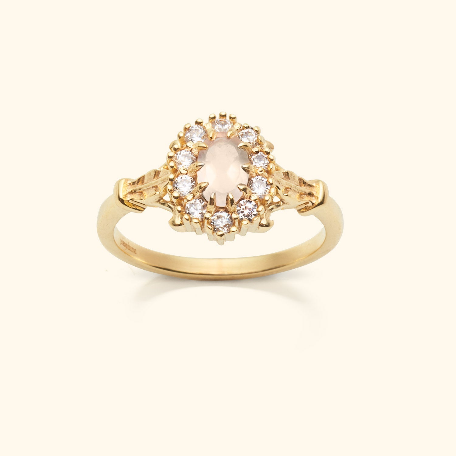 Vintage Rose Quartz ring 