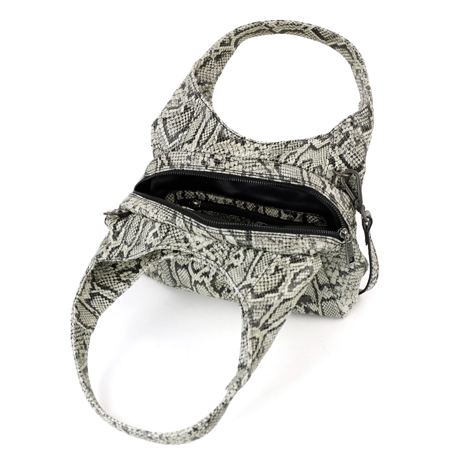 Hand/shoulder bag 'Vittoria' snake grey