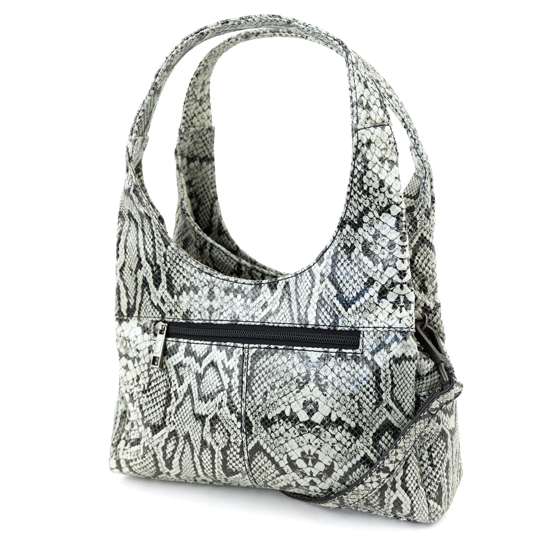 Hand/shoulder bag 'Vittoria' snake grey