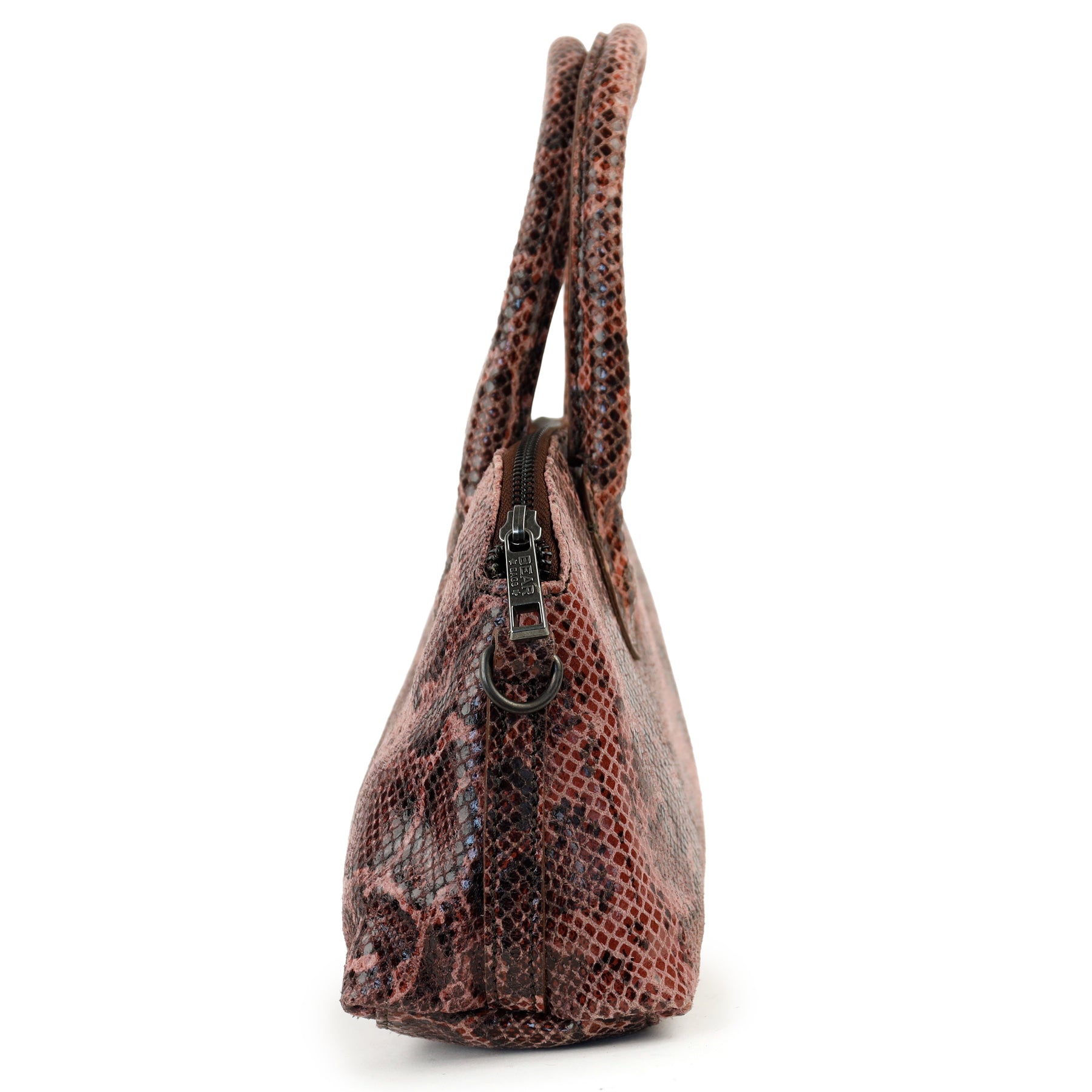 Hand/shoulder bag 'Gaia' snake pink