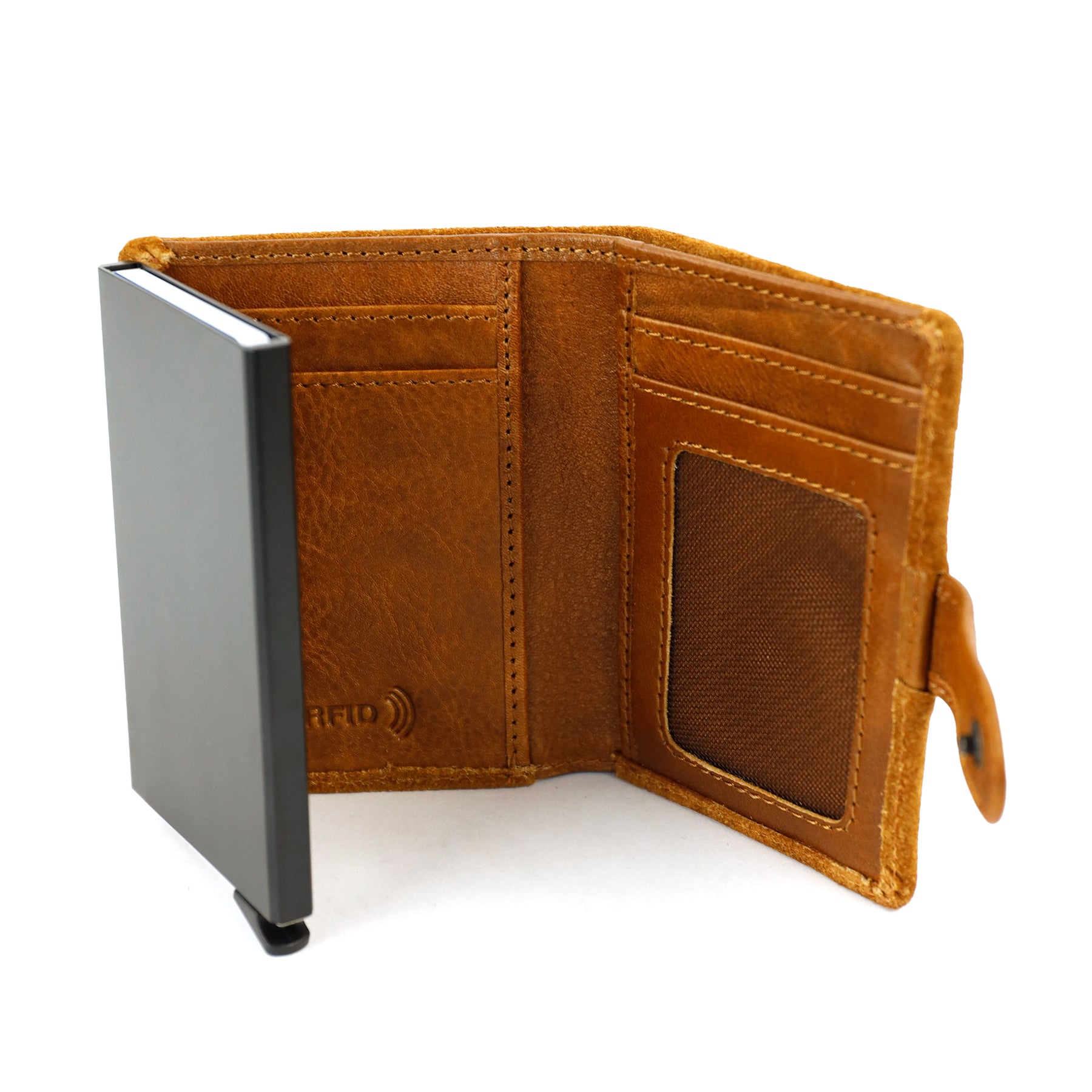Suède RFID Pasjeshouder 'Bobby' cognac