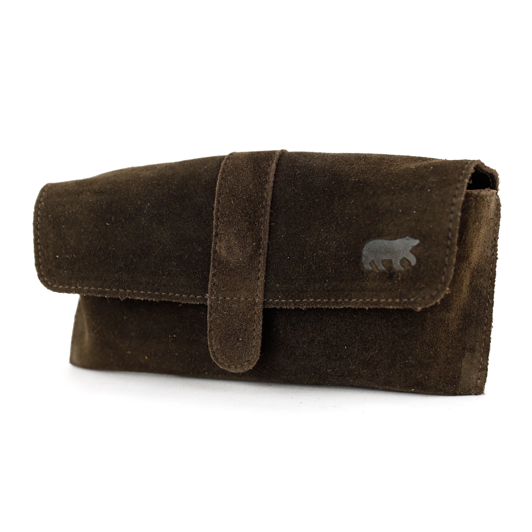 Suède brillenkoker 'Weta' donkerbruin