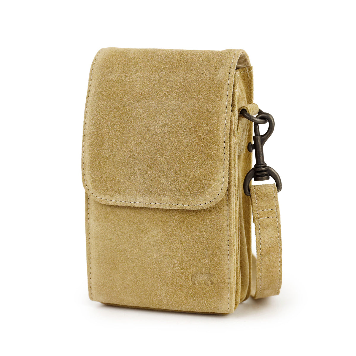 Suede schoudertasje 'Robbie' 2.0 Bisquit