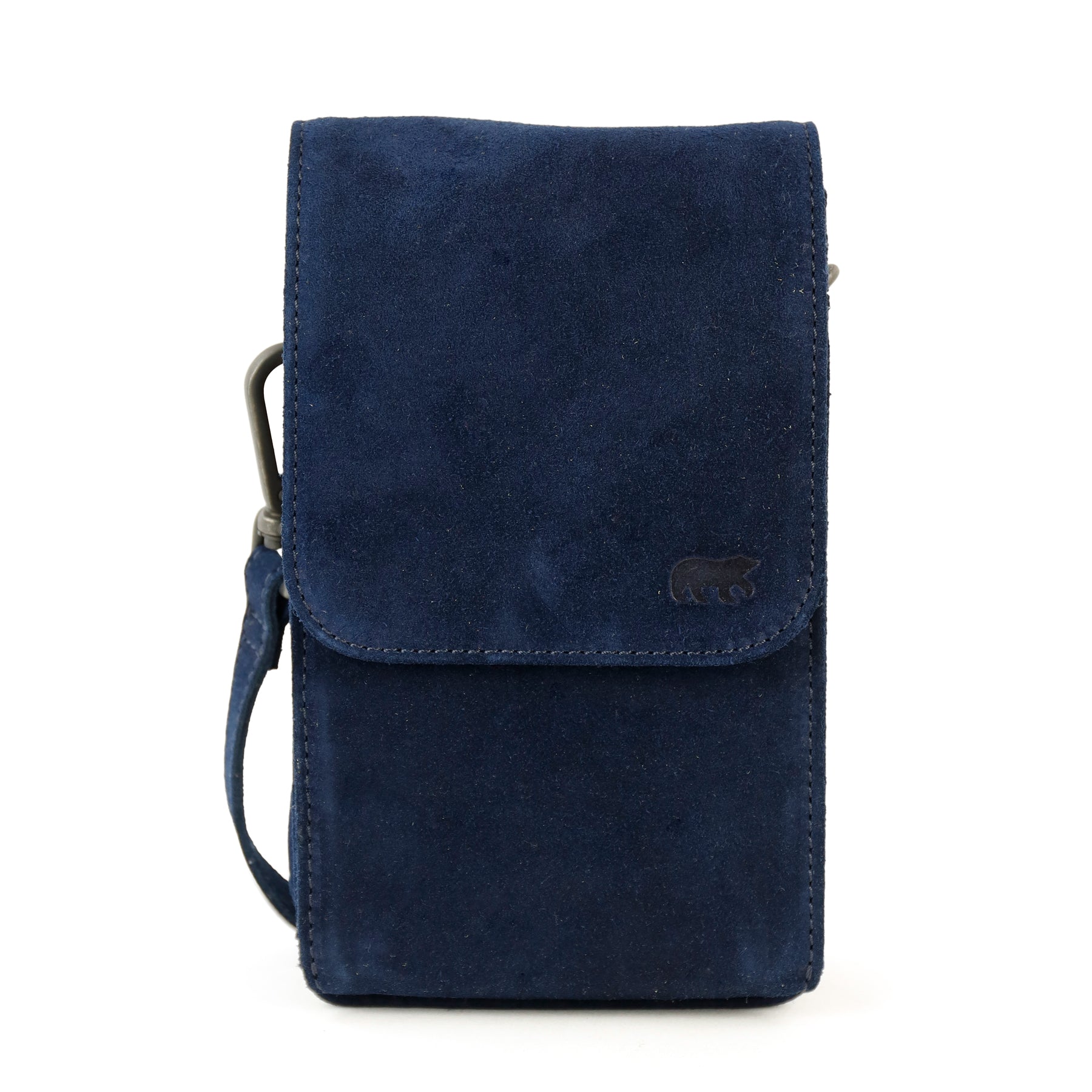 Suède schoudertasje 'Robbie' 2.0 donkerblauw