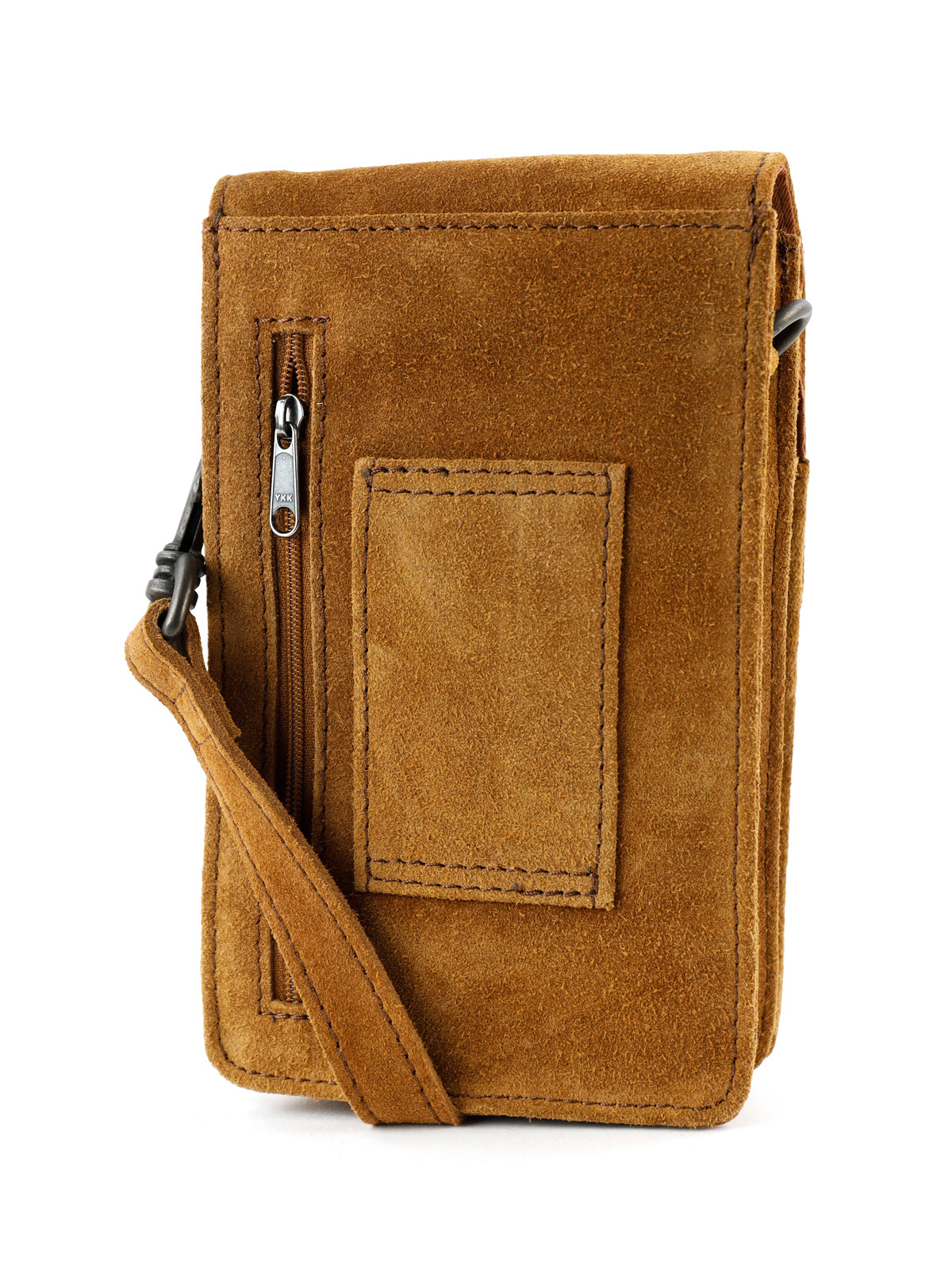 Suede schoudertasje 'Robbie' 2.0 cognac