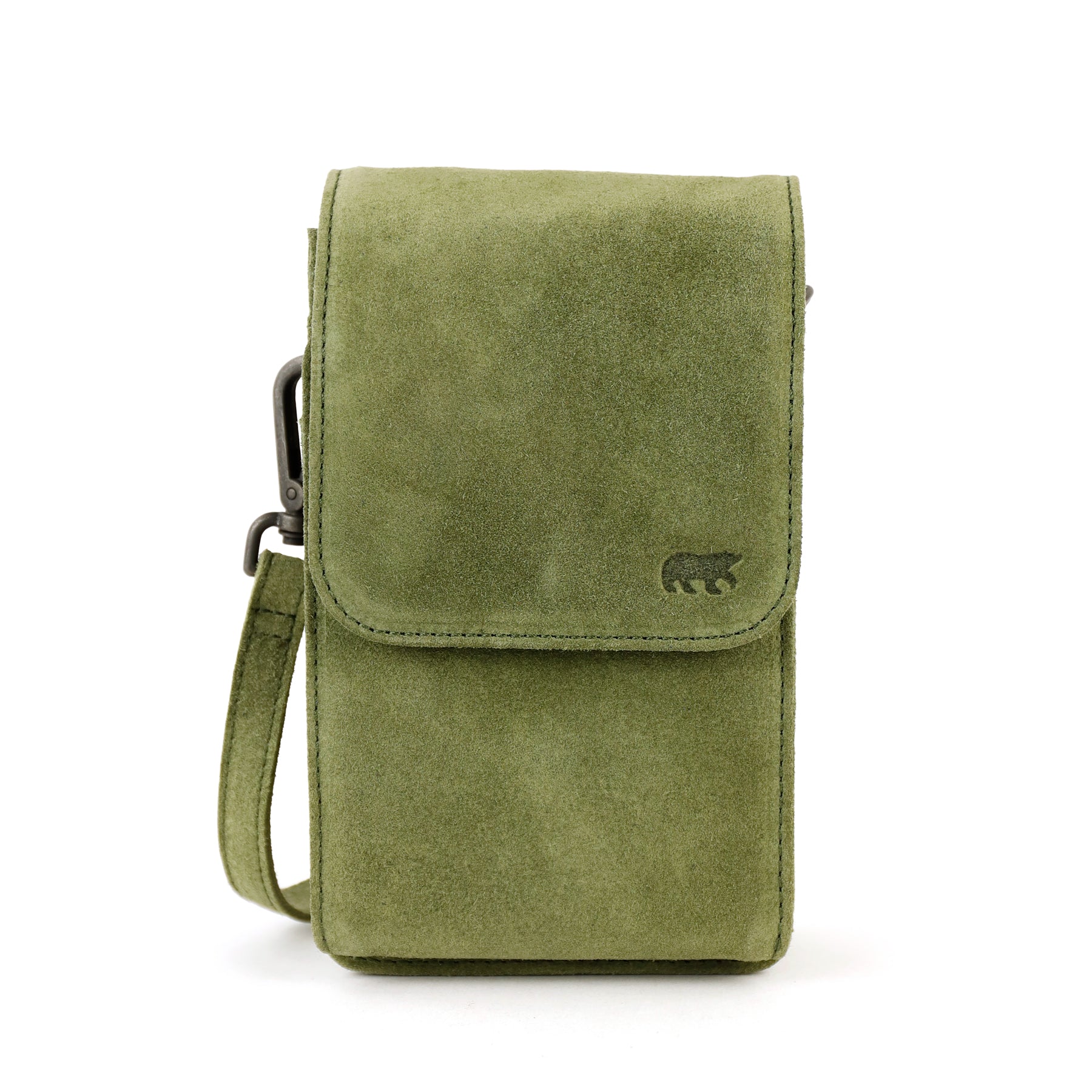 Suède schoudertasje 'Robbie' 2.0 groen