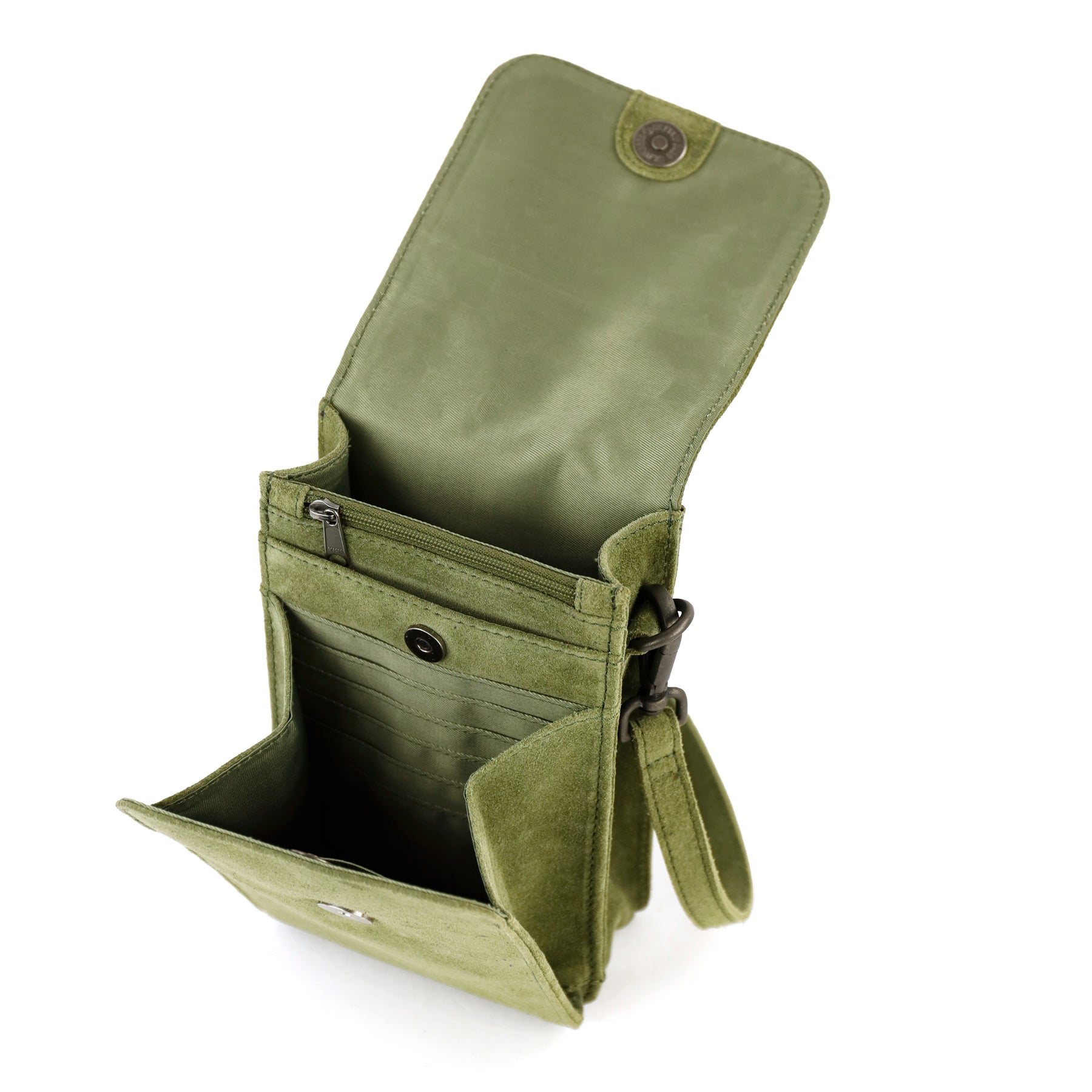 Suede shoulder bag 'Robbie' 2.0 dark brown