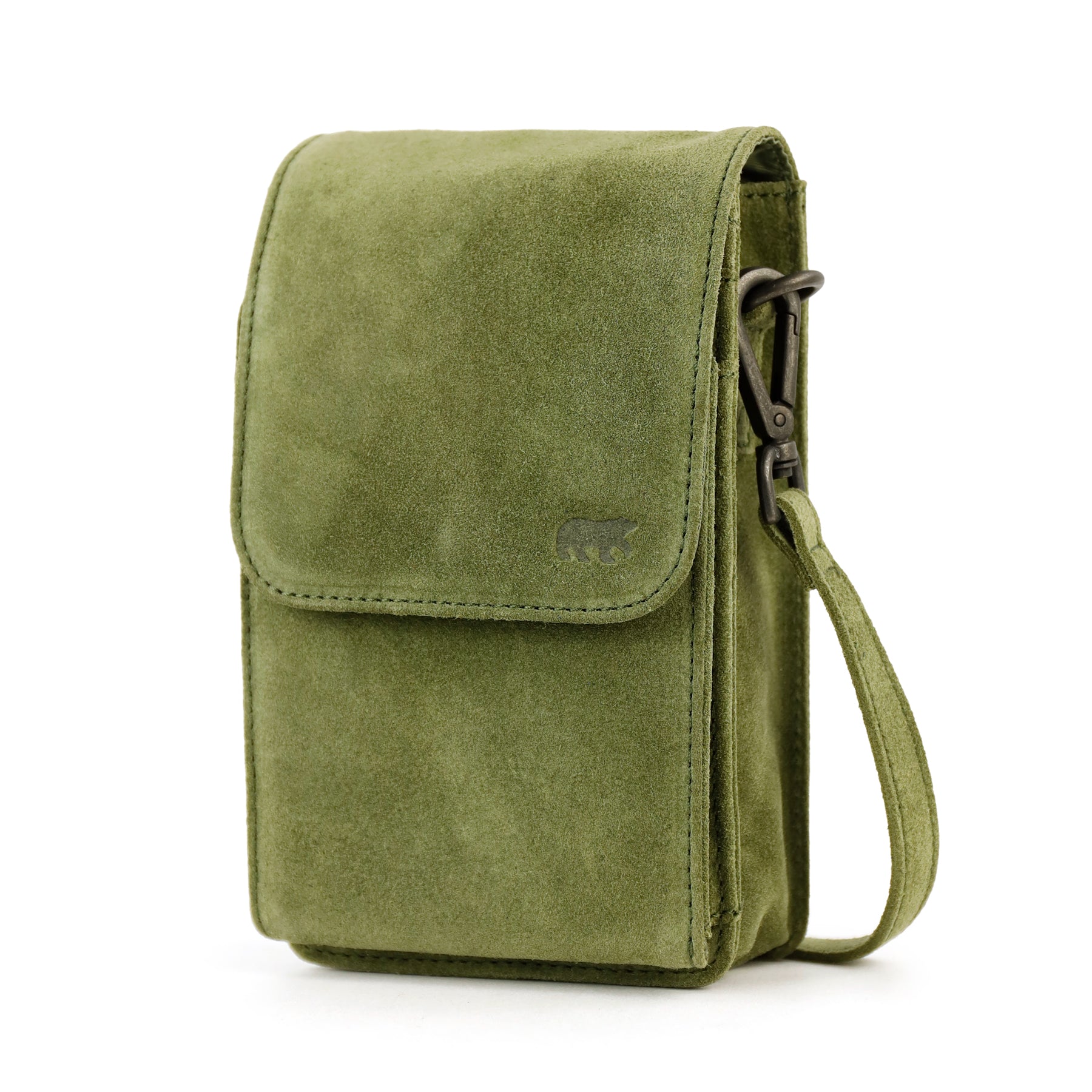 Suède schoudertasje 'Robbie' 2.0 groen