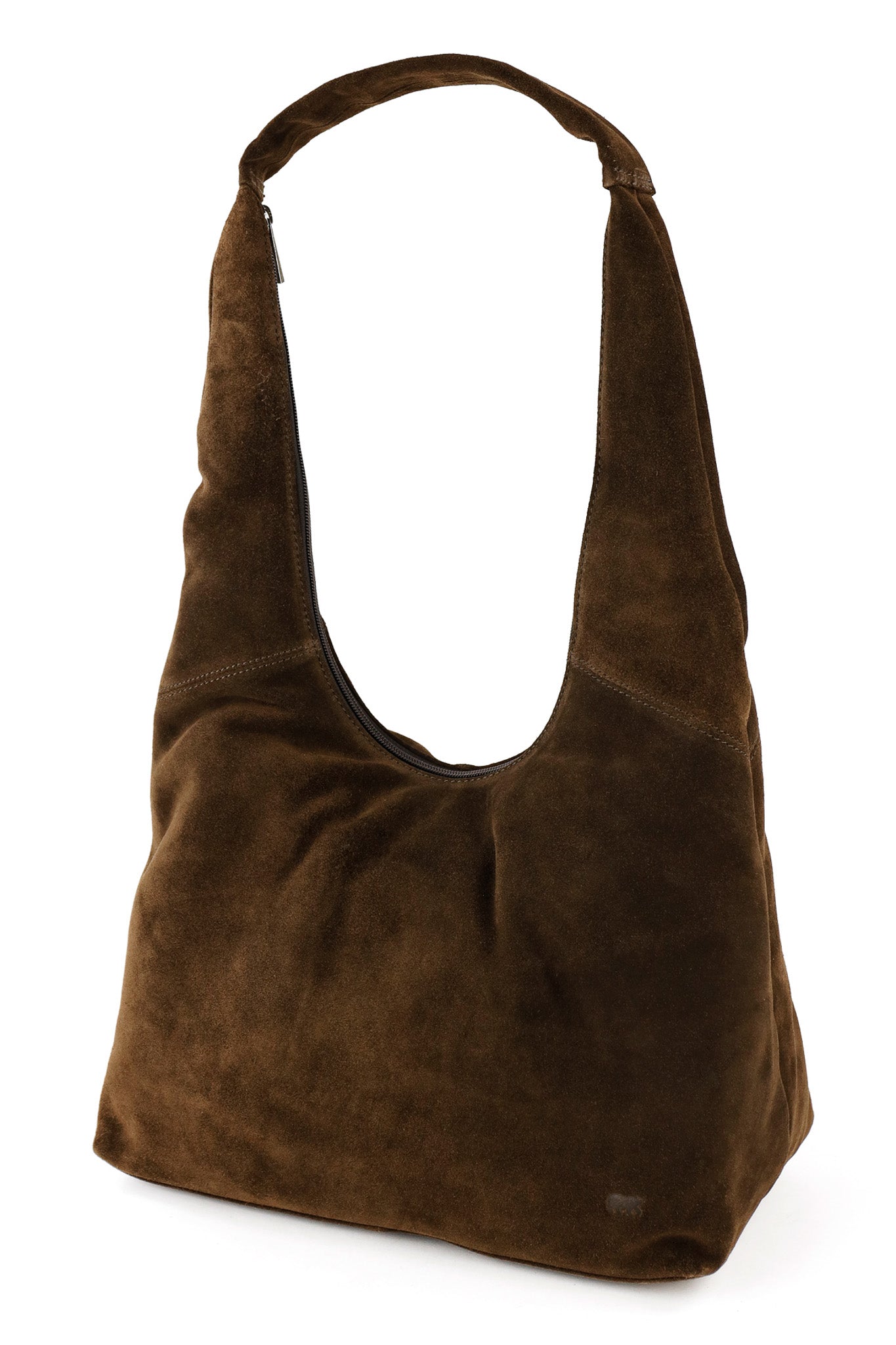 Suede buideltas 'Pauline' bruin