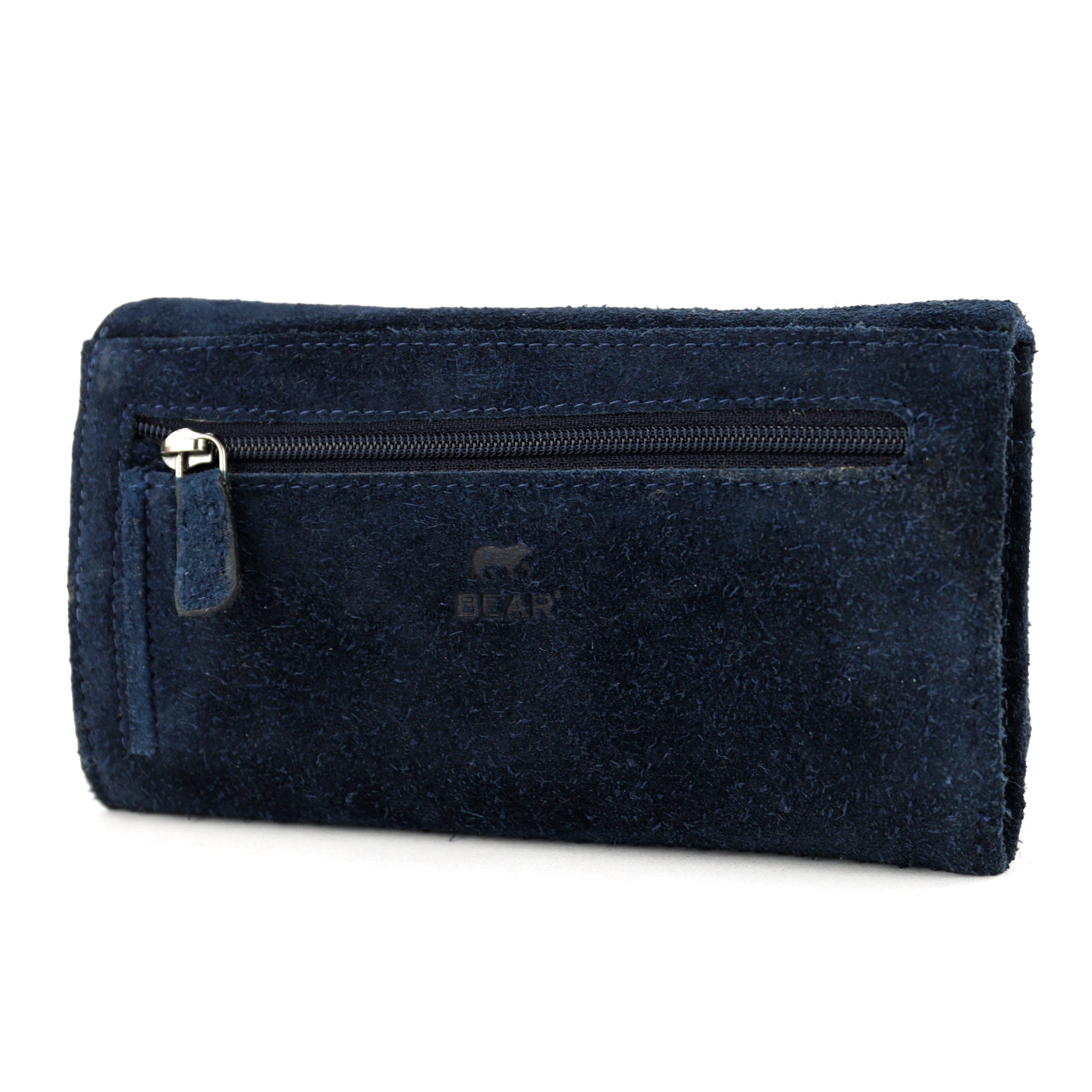 Suede RFID Wrap wallet 'Sweety' XL dark blue