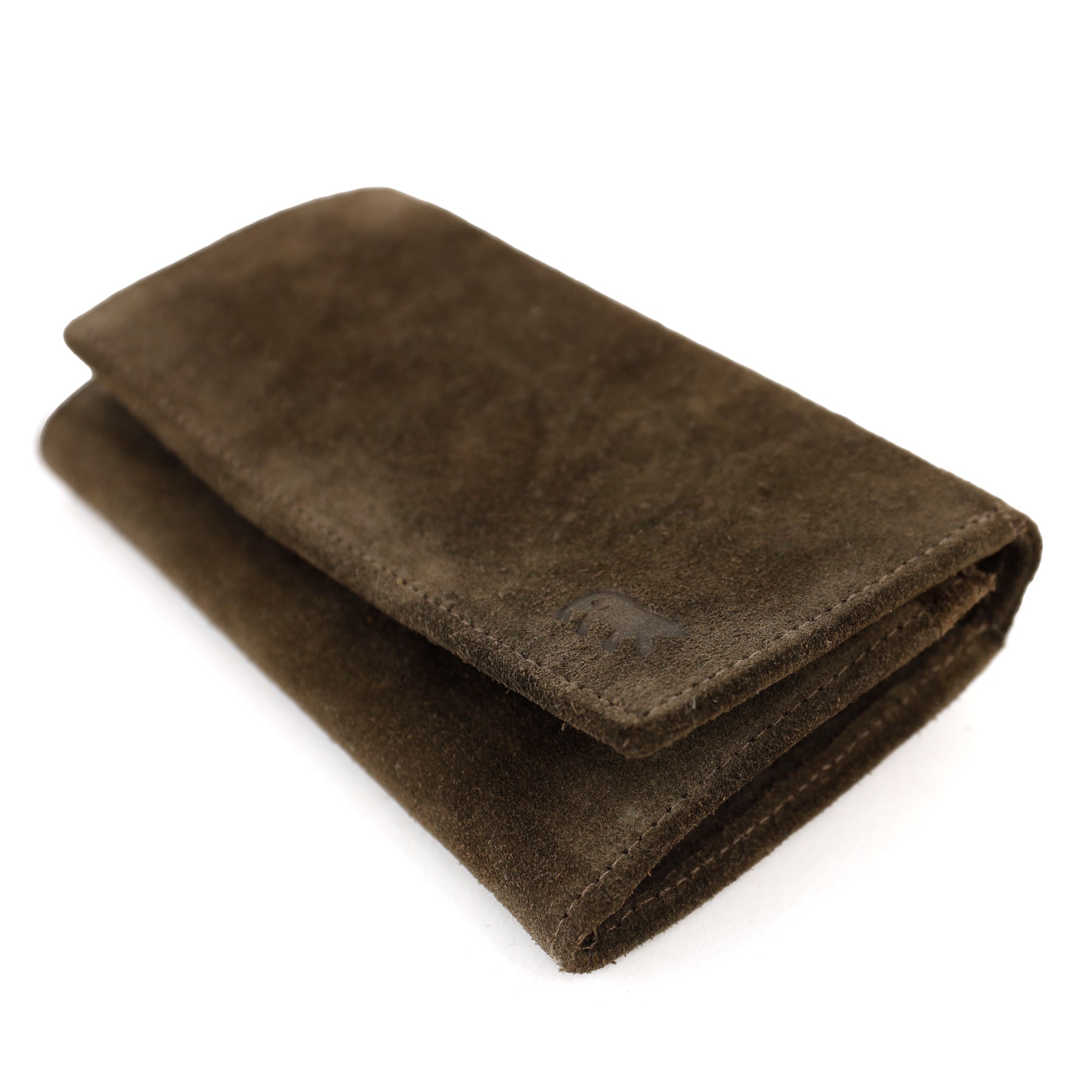 Suede RFID Wrap wallet 'Sweety' XL dark brown