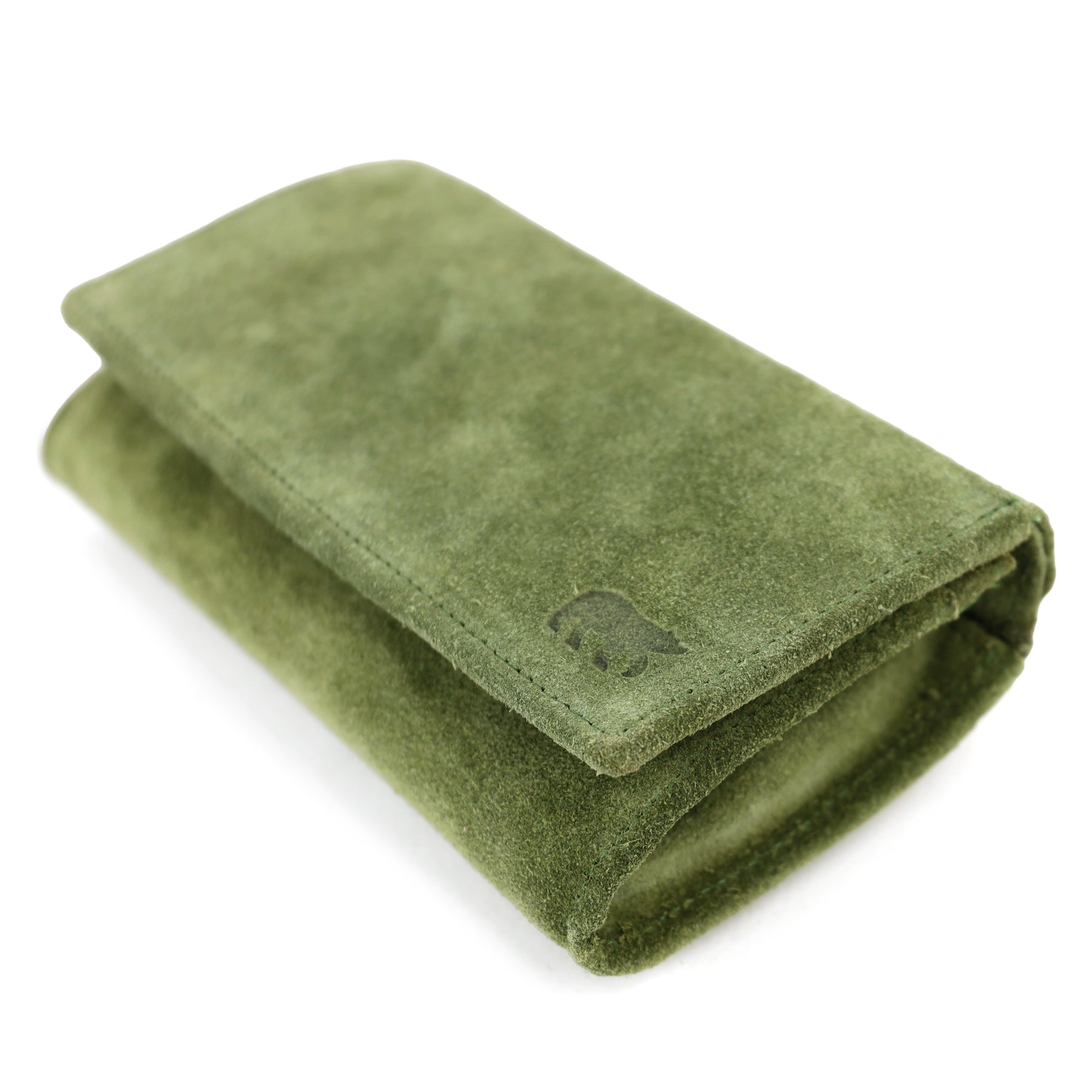 Suède RFID Overslag portemonnee 'Sweety' XL groen