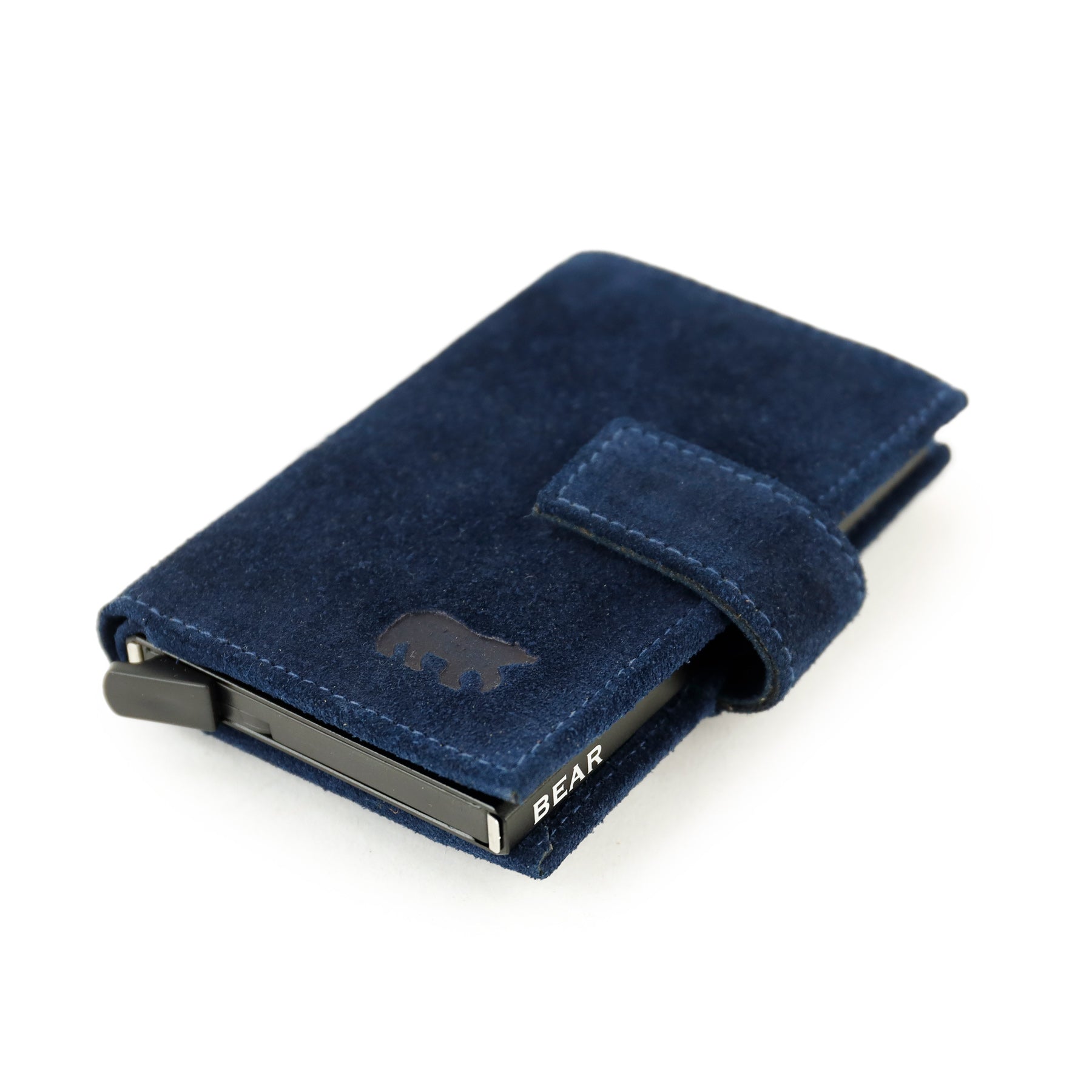 Suede RFID Card holder 'Elsie' dark blue