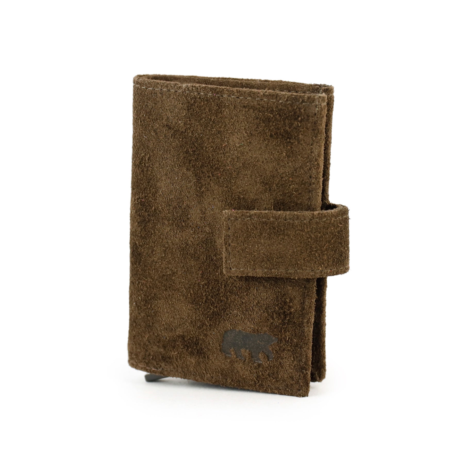 Suede RFID Card holder 'Elsie' dark brown