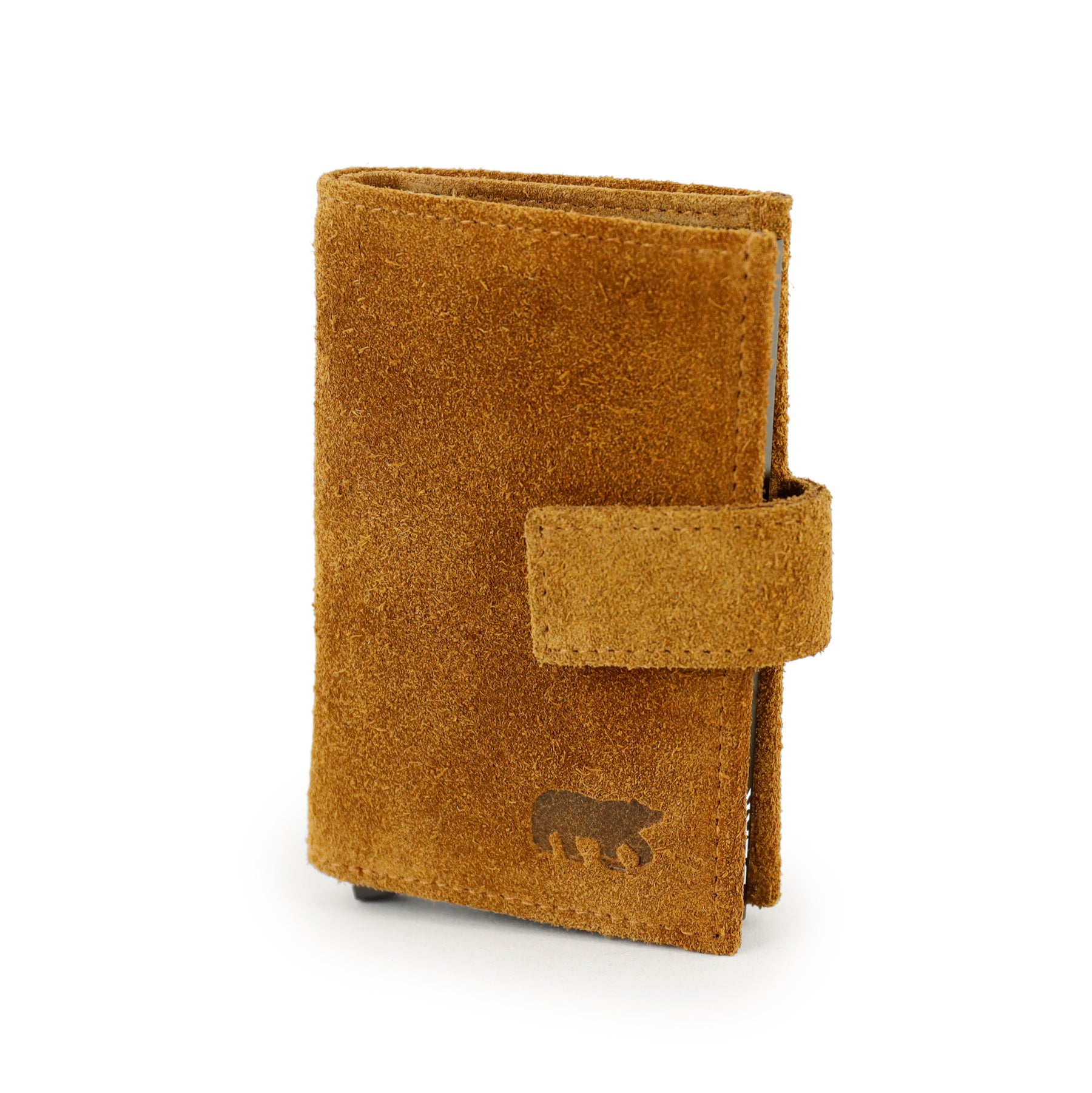 Suede RFID Card holder 'Elsie' cognac