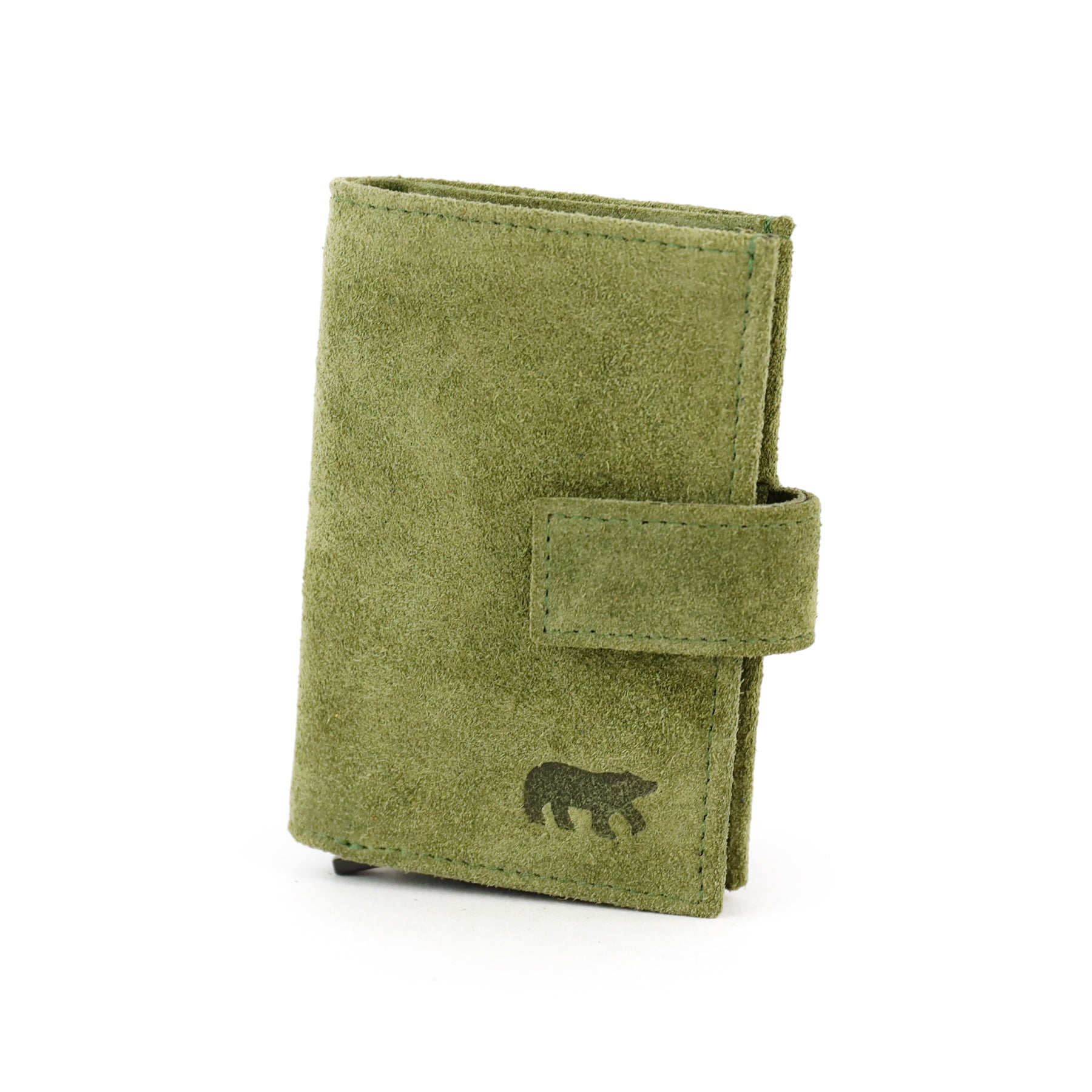 Suede RFID Card holder 'Elsie' green