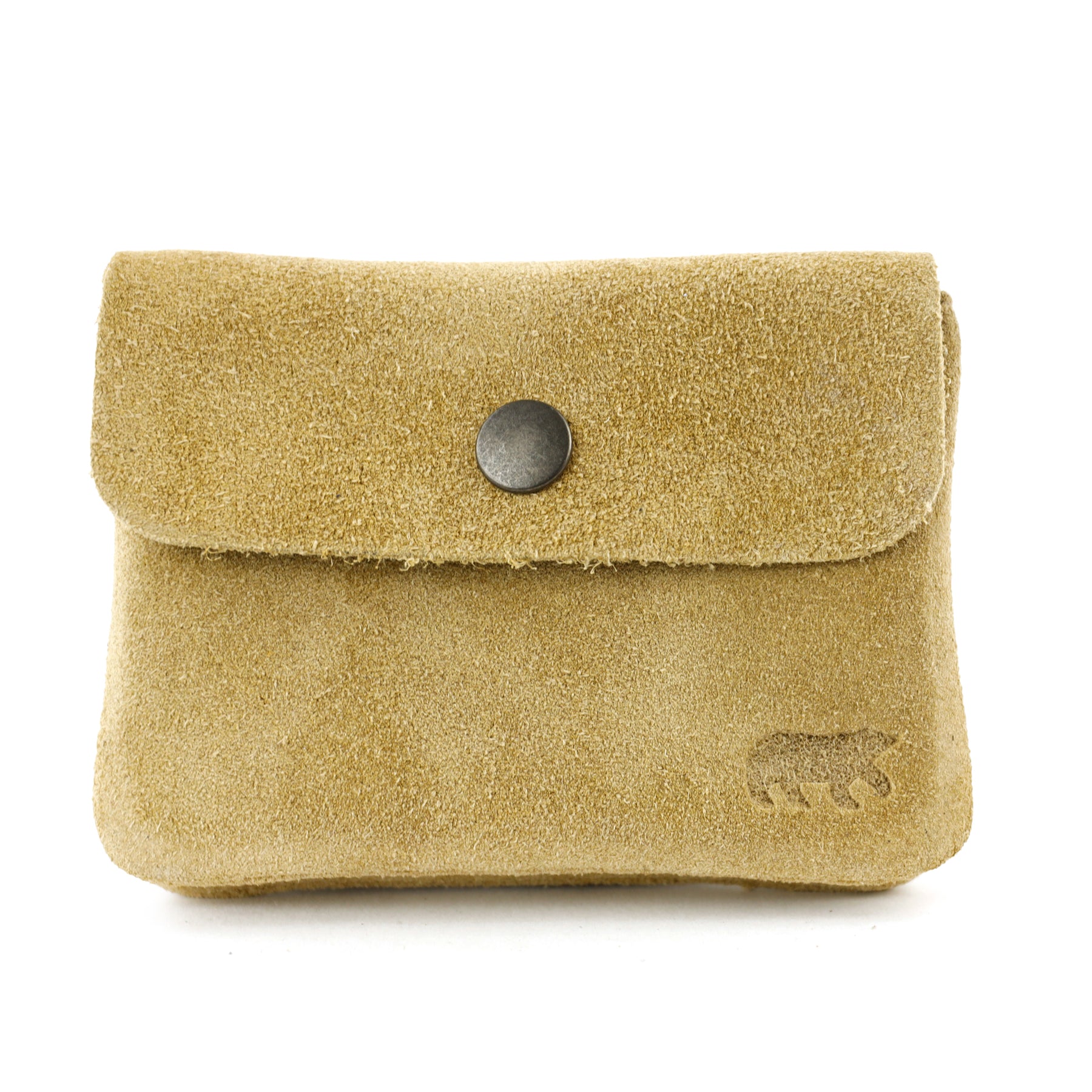 Suède portemonneetje 'Pietje' bisquit