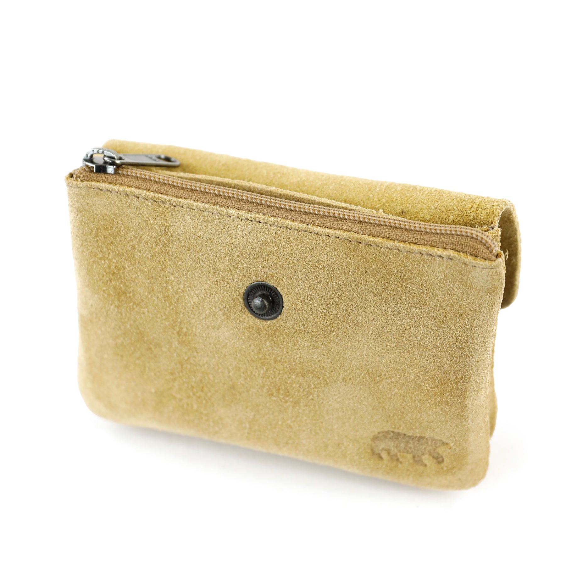 Suede wallet 'Pietje' bisquit