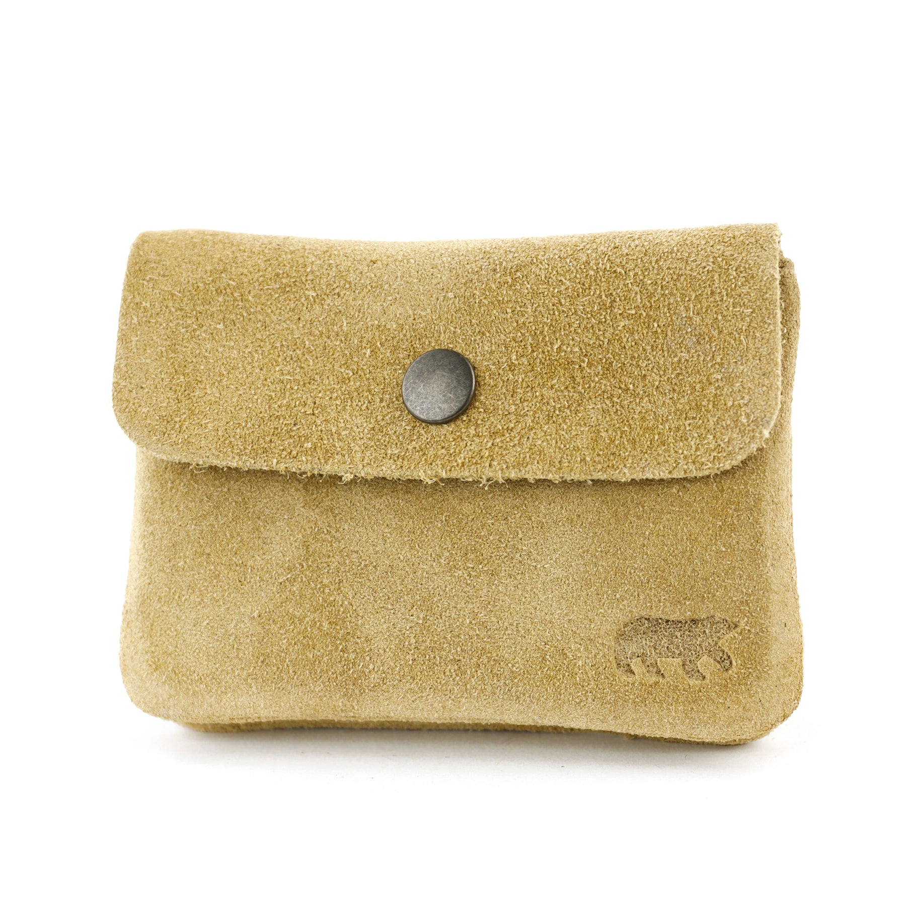 Suède portemonneetje 'Pietje' bisquit